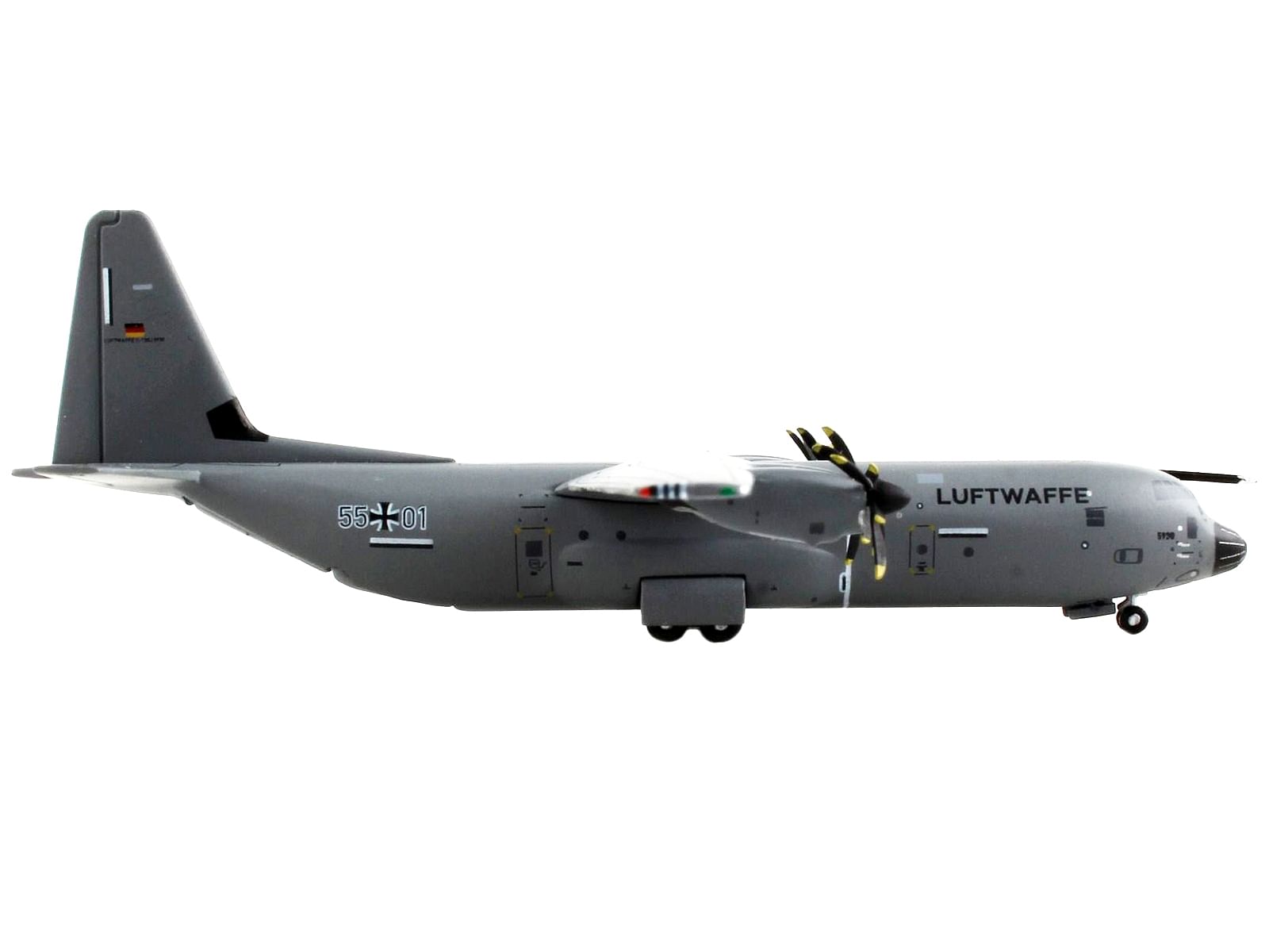 Lockheed C-130J-30 Transport Aircraft “German Luftwaffe” Gray “Gemini Macs” Series 1/400 Diecast Model Airplane by GeminiJets