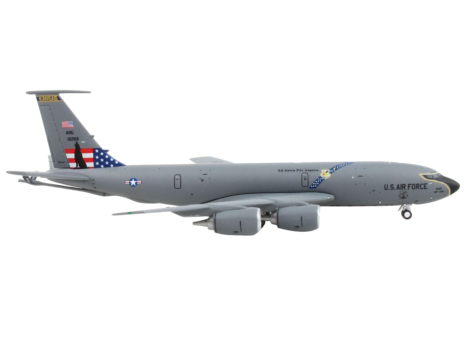 Boeing KC-135 Stratotanker Tanker Aircraft “Kansas Air National Guard” United States Air Force “Gemini Macs” Series 1/400 Diecast Model Airplane by GeminiJets