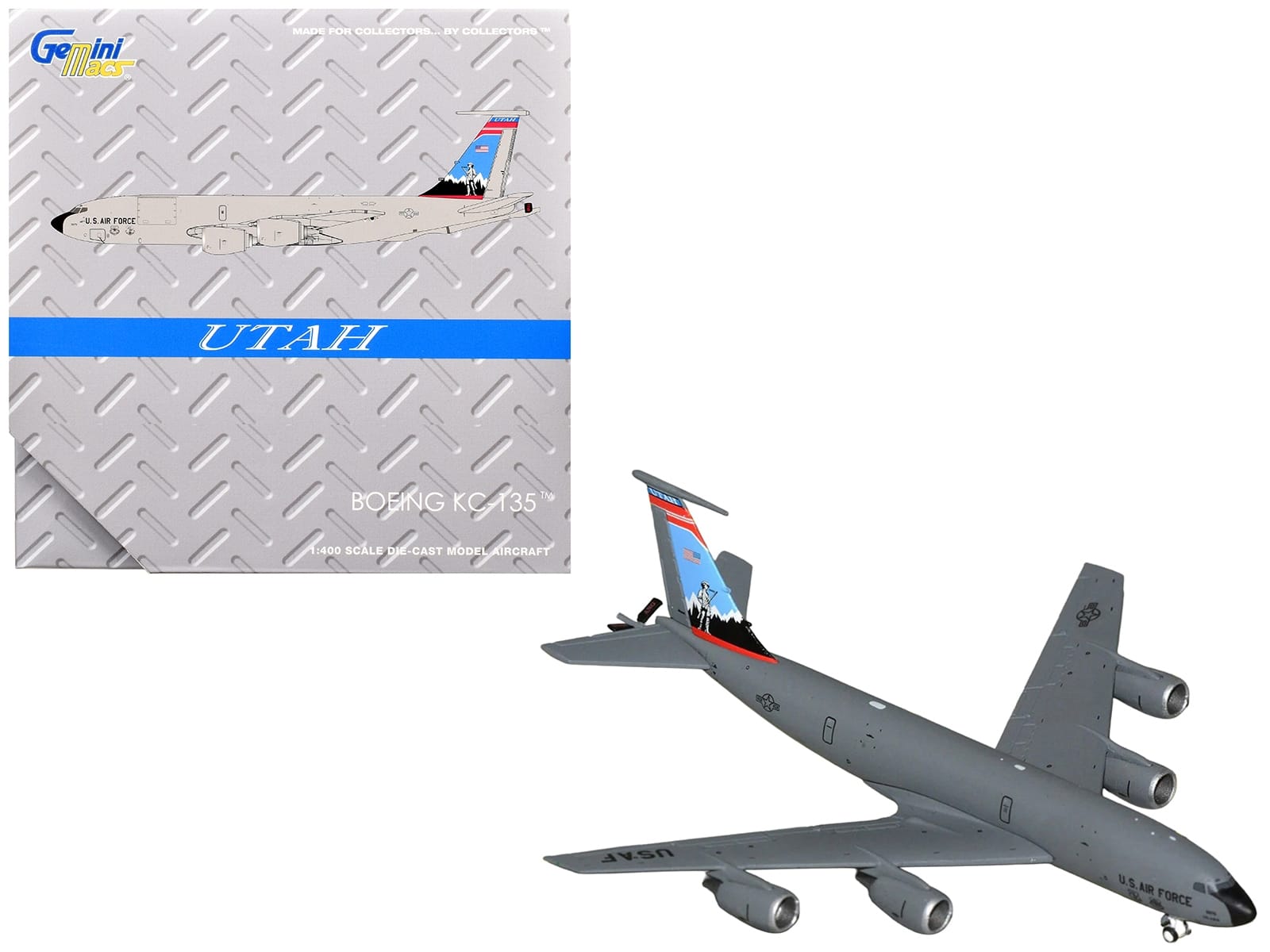 Boeing KC-135R Stratotanker Aircraft "Utah Air National Guard" United States Air Force (61-0275) Gray "Gemini Macs" Series 1/400 Diecast Model Airplane by GeminiJets