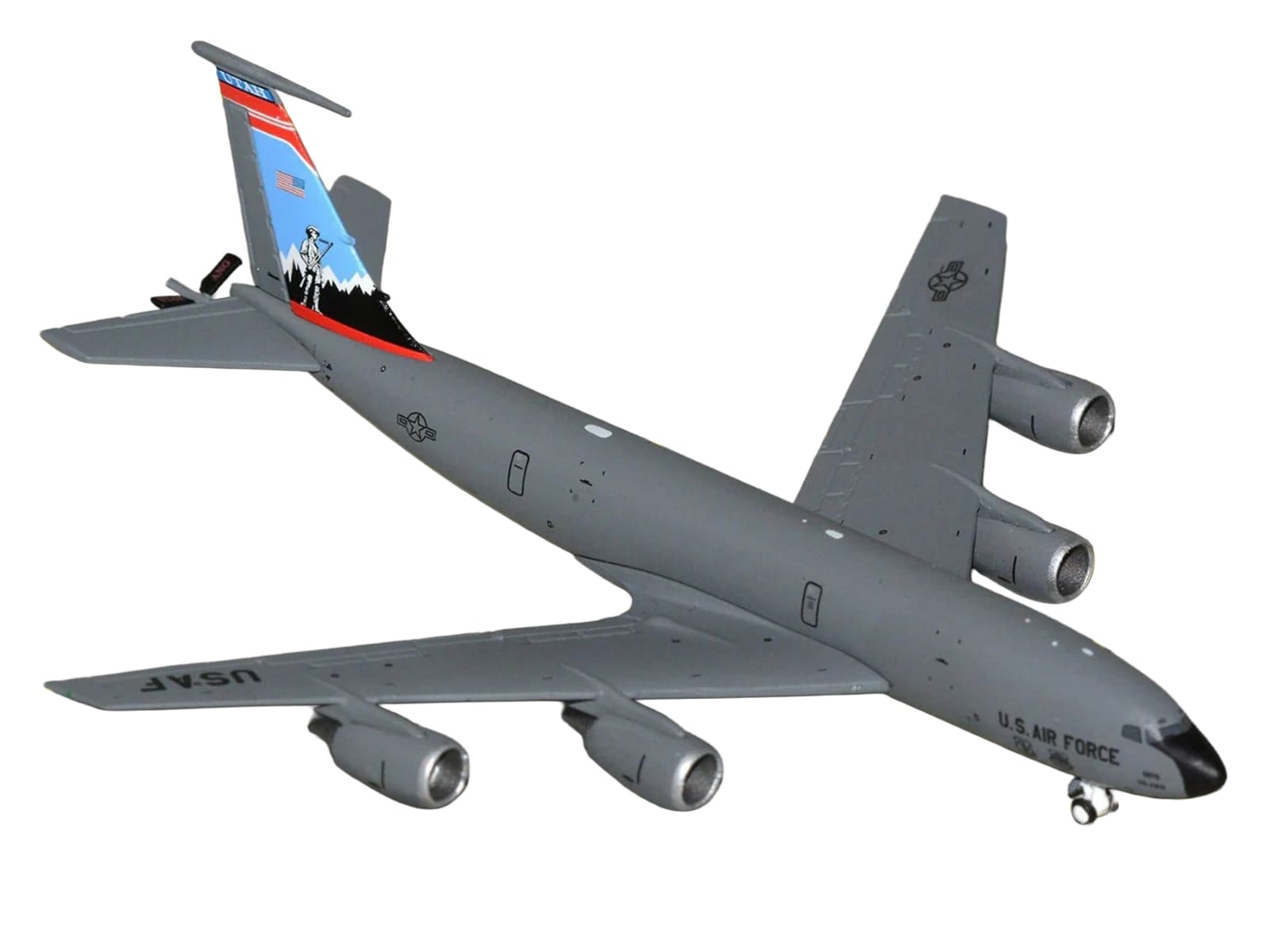 Boeing KC-135R Stratotanker Aircraft "Utah Air National Guard" United States Air Force (61-0275) Gray "Gemini Macs" Series 1/400 Diecast Model Airplane by GeminiJets - Image 2