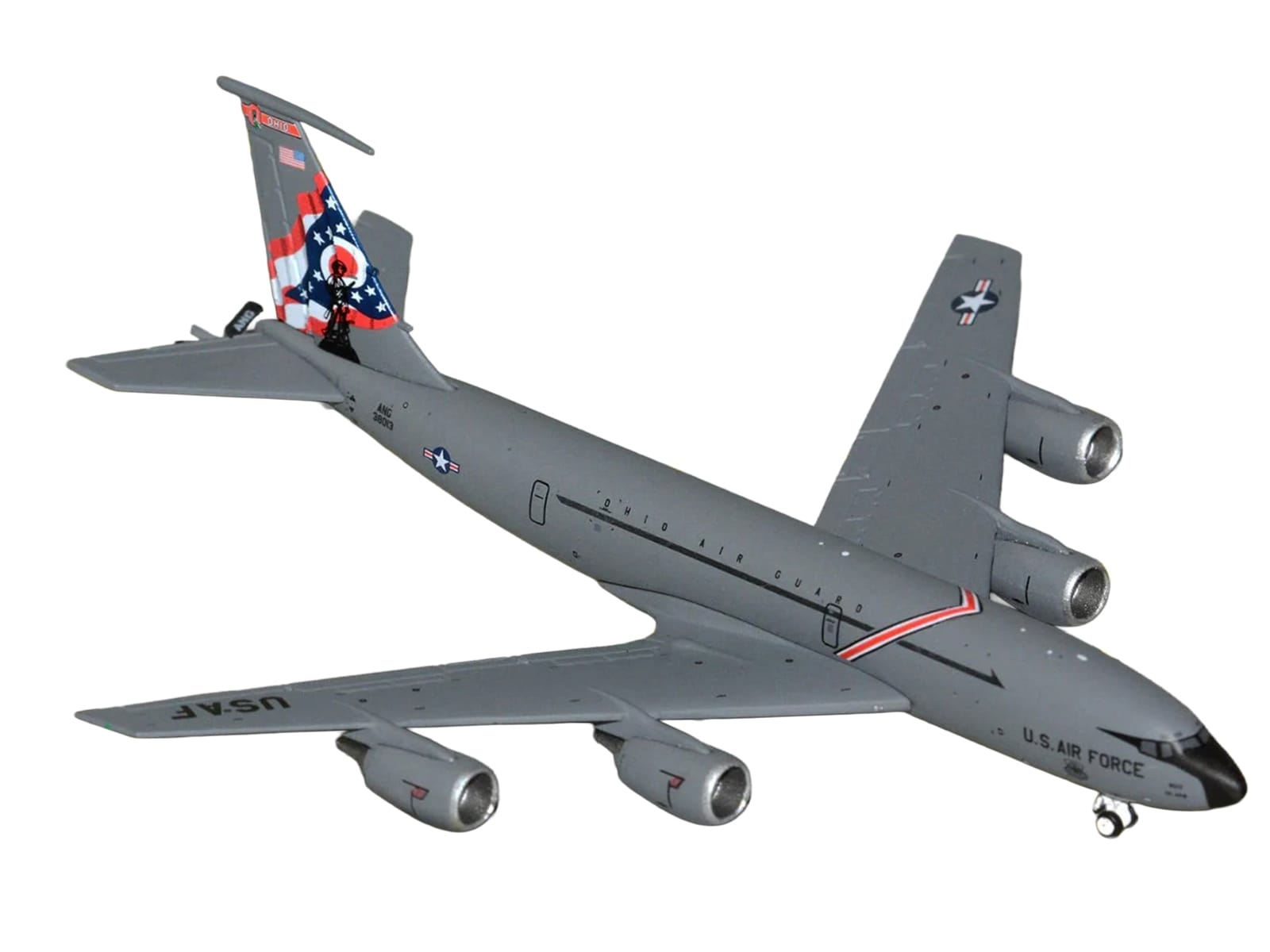 Boeing KC-135R Stratotanker Aircraft "Ohio Air National Guard" United States Air Force (63-8013) Gray "Gemini Macs" 1/400 Diecast Model Airplane by GeminiJets - Image 2