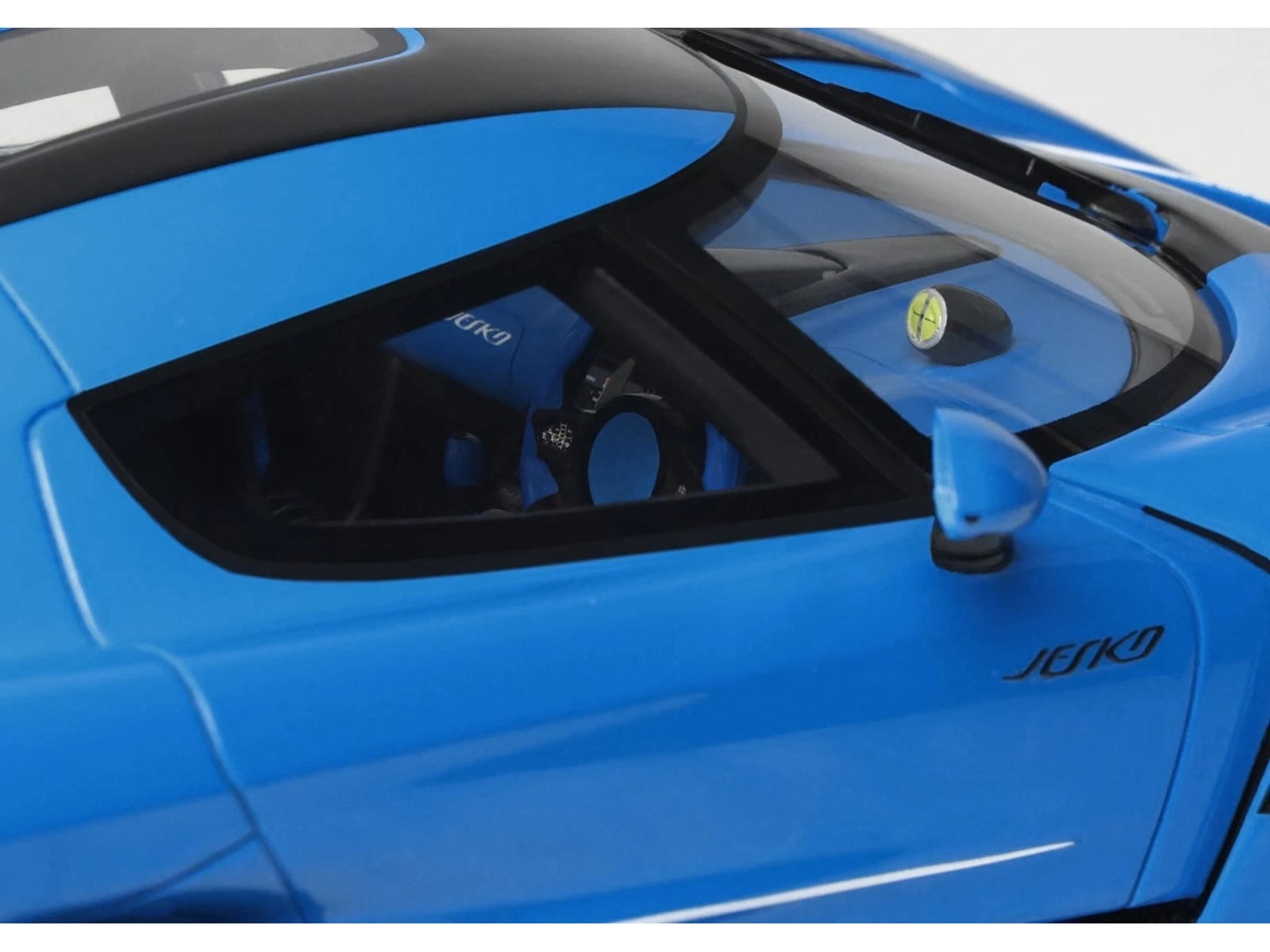 2025 Koenigsegg Jesko Blue Metallic with Black Stripes 1/18 Model Car by GT Spirit - Image 3