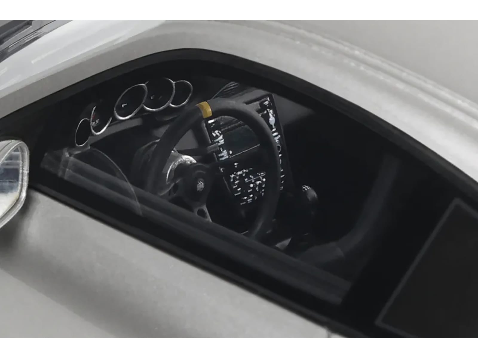 2024 Porsche 911 RWB Abu Silver Metallic with Black Hood 1/18 Model Car by GT Spirit - Image 4