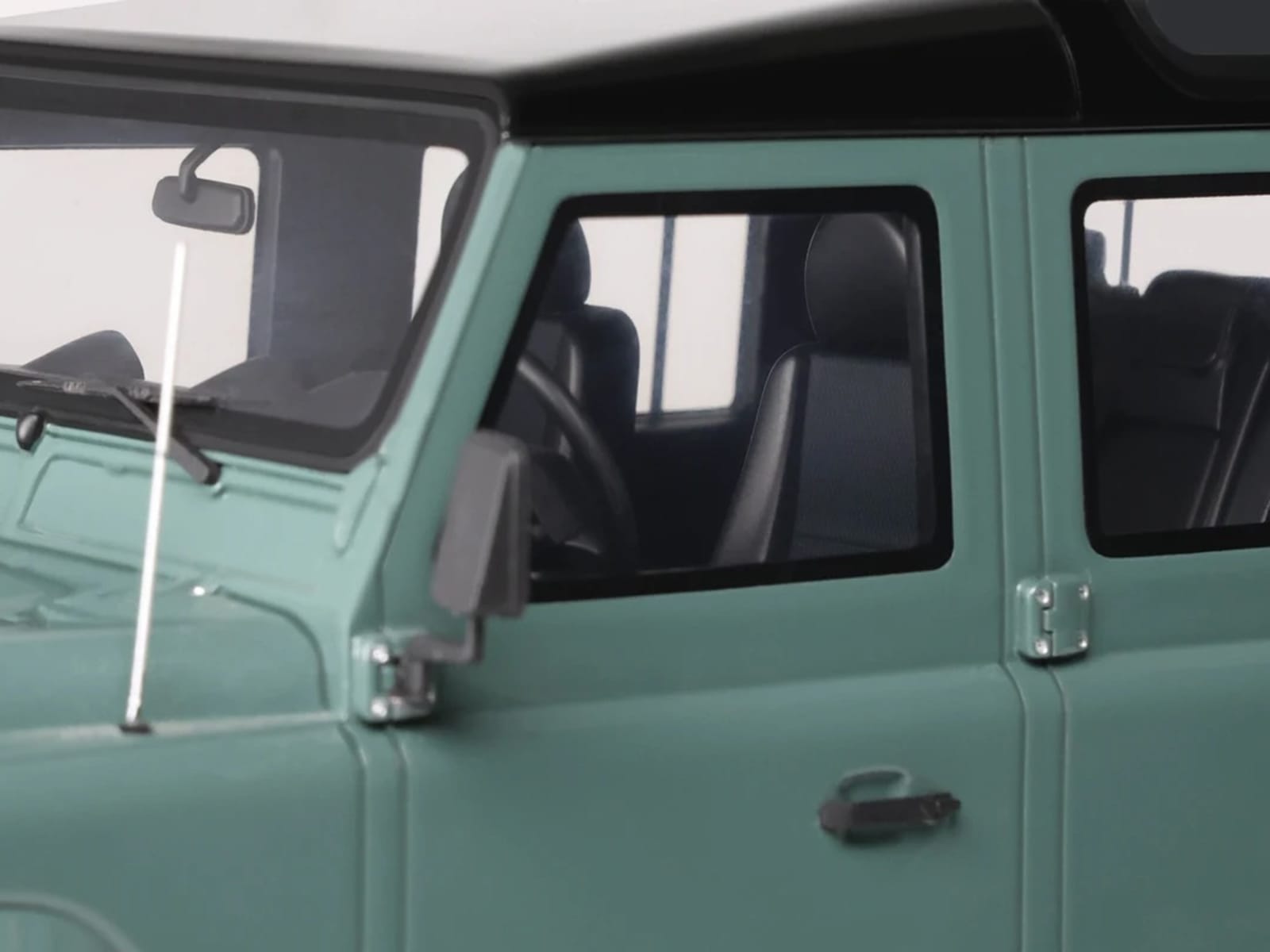 2016 Land Rover Defender 3 Station Wagon Green with Black Top 1/18 Model Car by GT Spirit - Image 3
