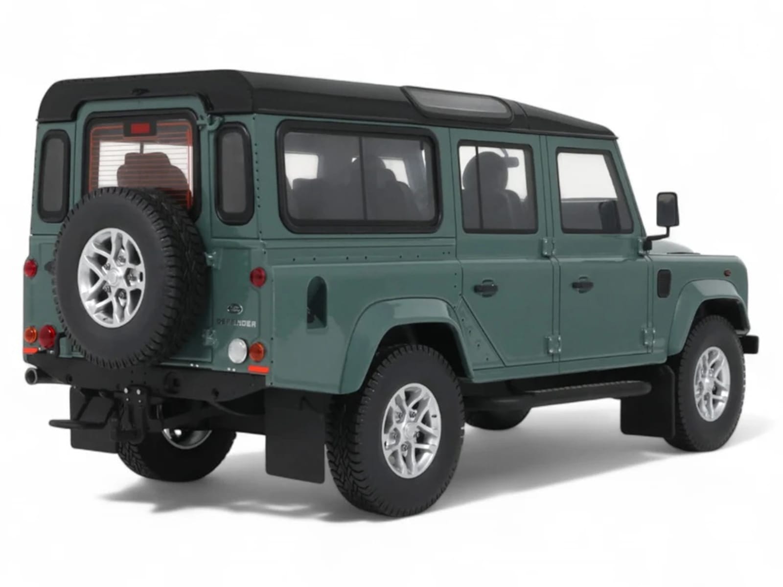 2016 Land Rover Defender 3 Station Wagon Green with Black Top 1/18 Model Car by GT Spirit - Image 5
