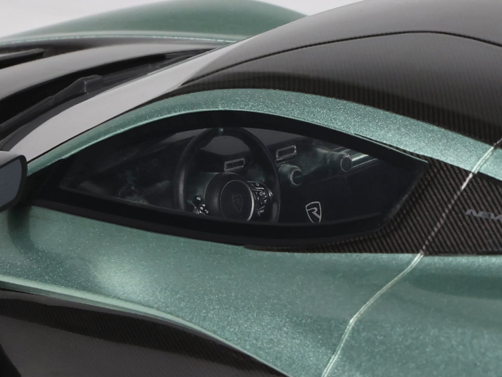 2024 Rimac Nevera R Green Metallic with Black Top 1/18 Model Car by GT Spirit - Image 2