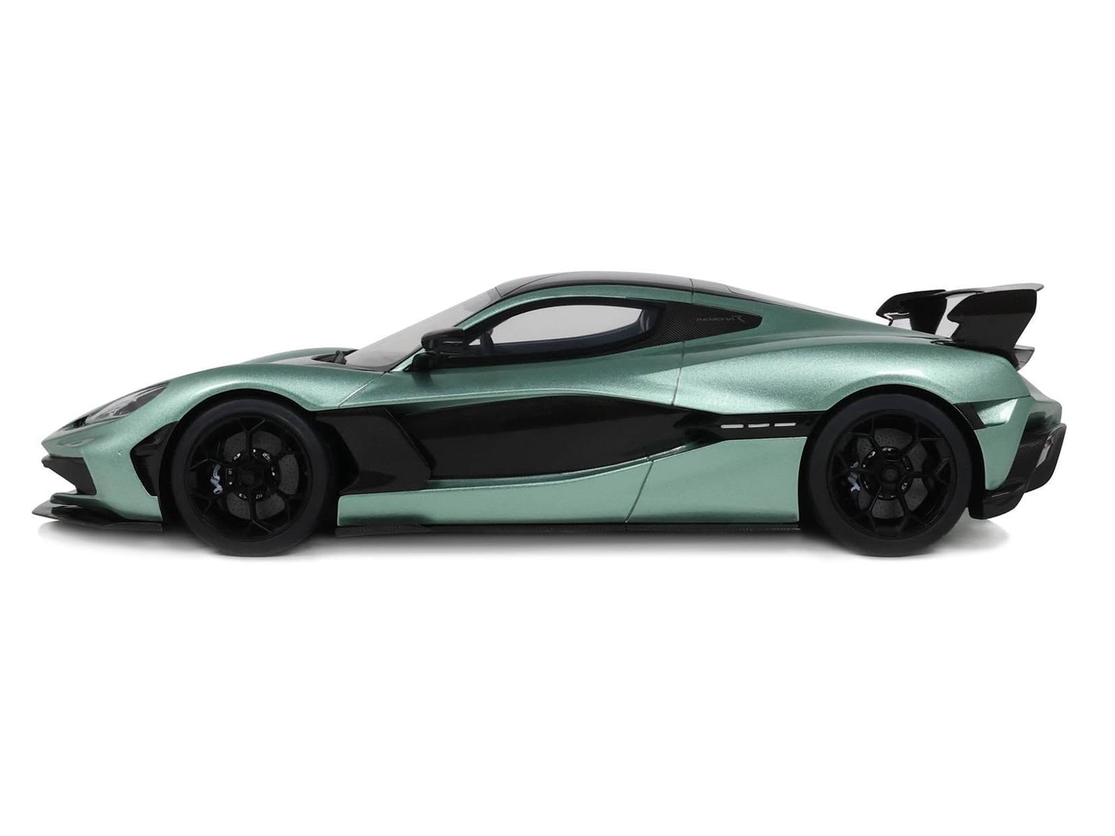 2024 Rimac Nevera R Green Metallic with Black Top 1/18 Model Car by GT Spirit - Image 4