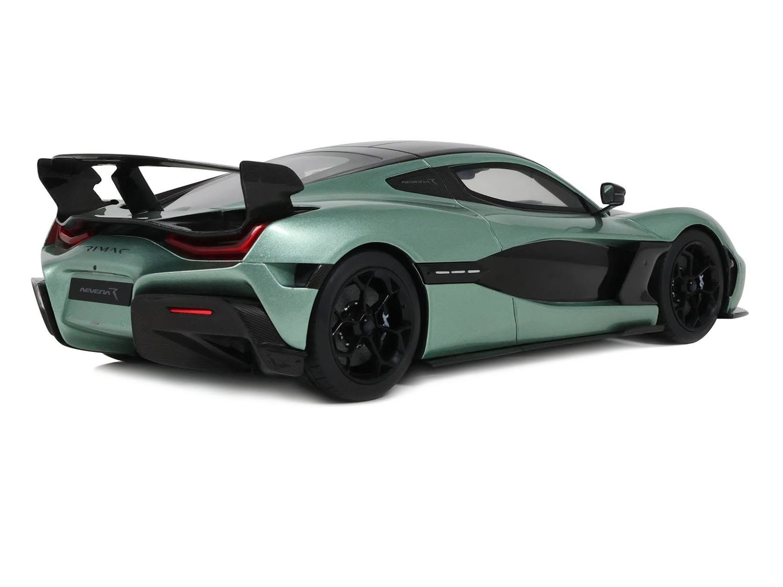 2024 Rimac Nevera R Green Metallic with Black Top 1/18 Model Car by GT Spirit - Image 5