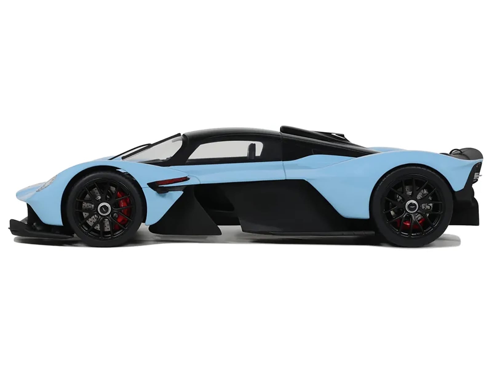 2023 Aston Martin Valkyrie Light Blue with Black Top 1/18 Model Car by GT Spirit - Image 2
