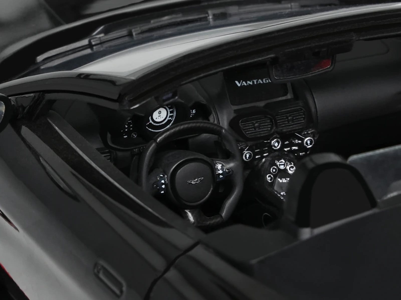 2023 Aston Martin V12 Vantage Roadster Onyx Black 1/18 Model Car by GT Spirit - Image 2