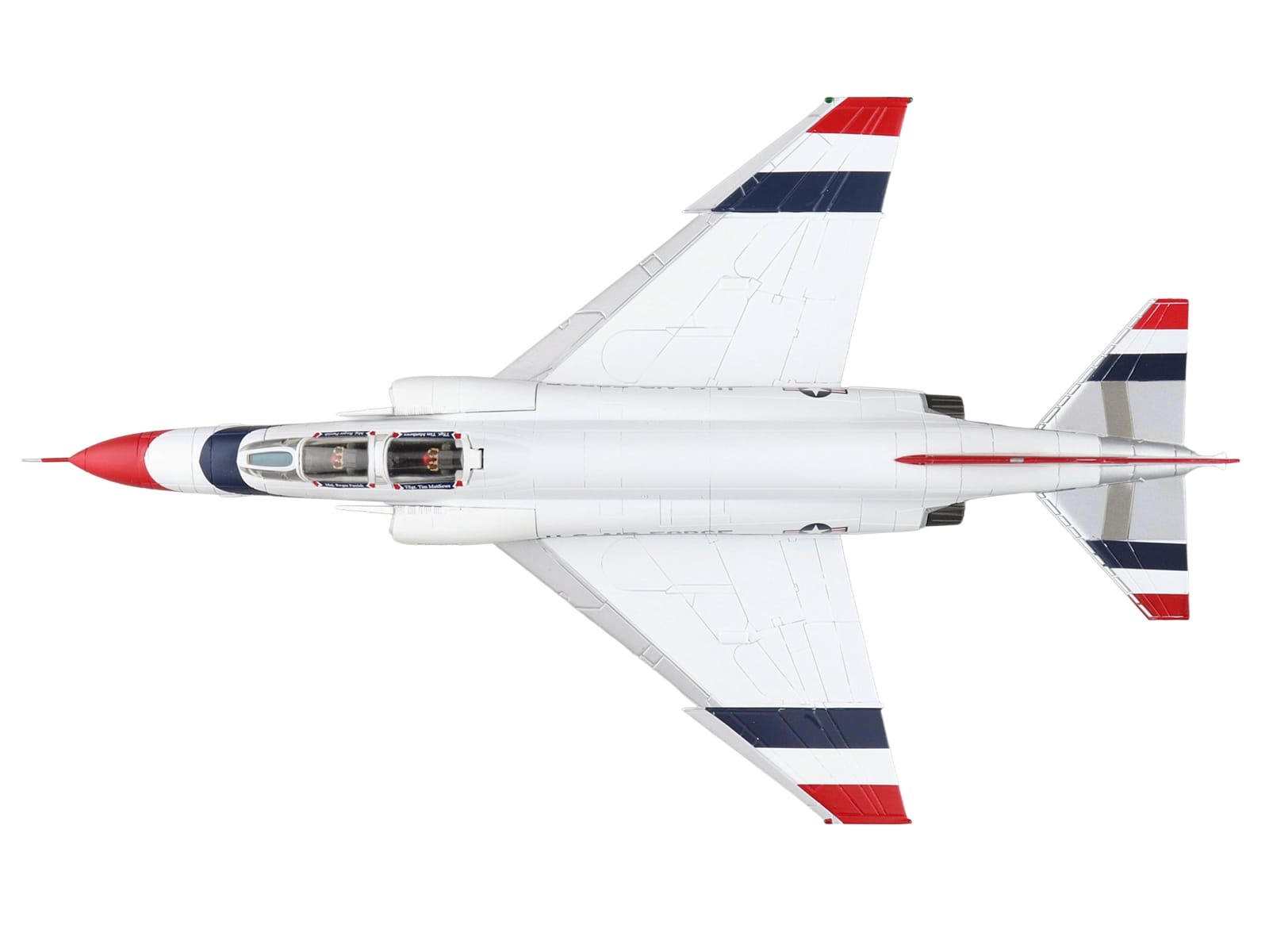 McDonnell Douglas F-4E Phantom II Fighter-Bomber Aircraft "Thunderbirds No.1 Plane 1973/74 Season" United States Air Force "Air Power Series" 1/72 Diecast Model by Hobby Master - Image 3