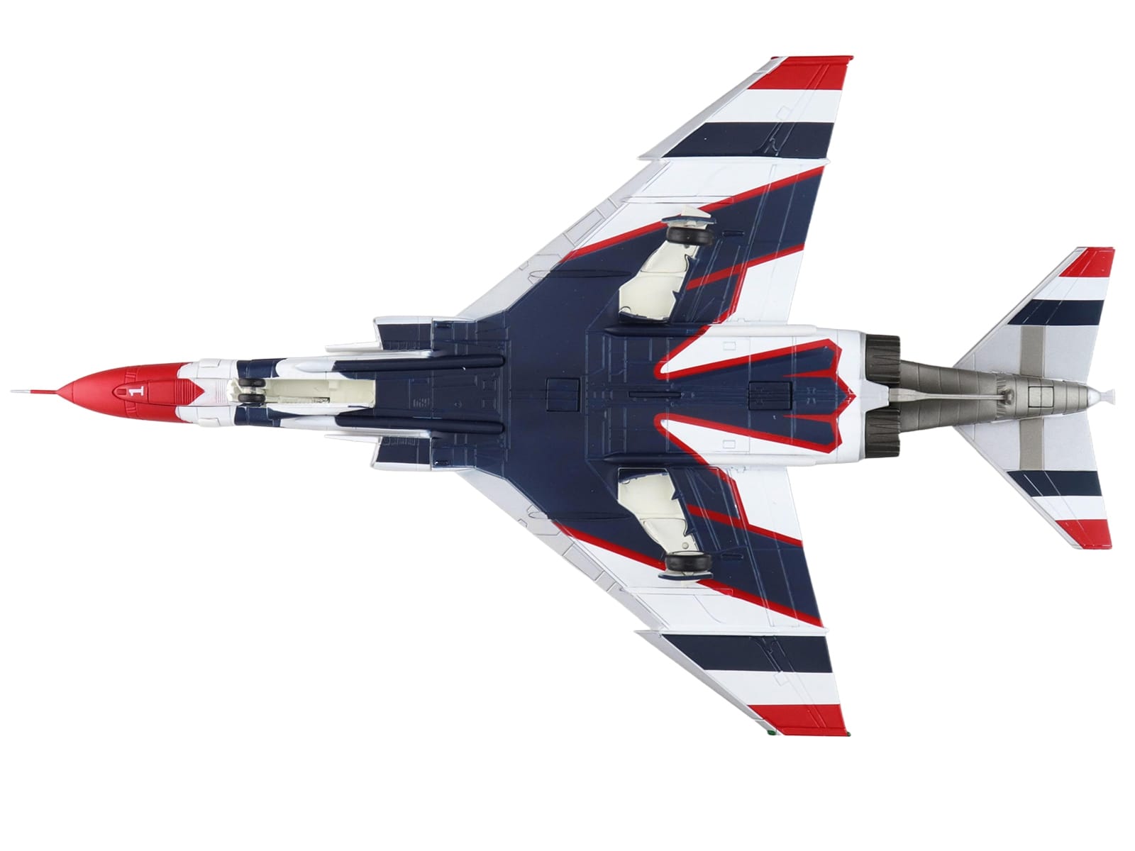 McDonnell Douglas F-4E Phantom II Fighter-Bomber Aircraft "Thunderbirds No.1 Plane 1973/74 Season" United States Air Force "Air Power Series" 1/72 Diecast Model by Hobby Master - Image 4