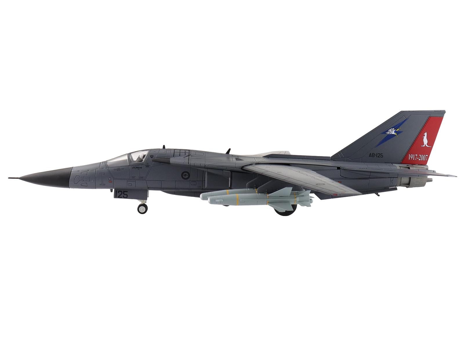 General Dynamics F-111C Pig Aircraft "90th Anniversary of No. 6 Squadron" (2007) Royal Australian Air Force "Air Power Series" 1/72 Diecast Model by Hobby Master - Image 2