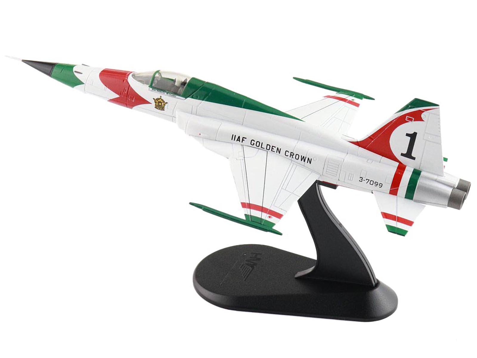 Northrop F-5E Tiger II Aircraft "#1 3-7099 IIAF Golden Crown" Imperial Iranian Air Force "Air Power Series" 1/72 Diecast Model by Hobby Master - Image 3
