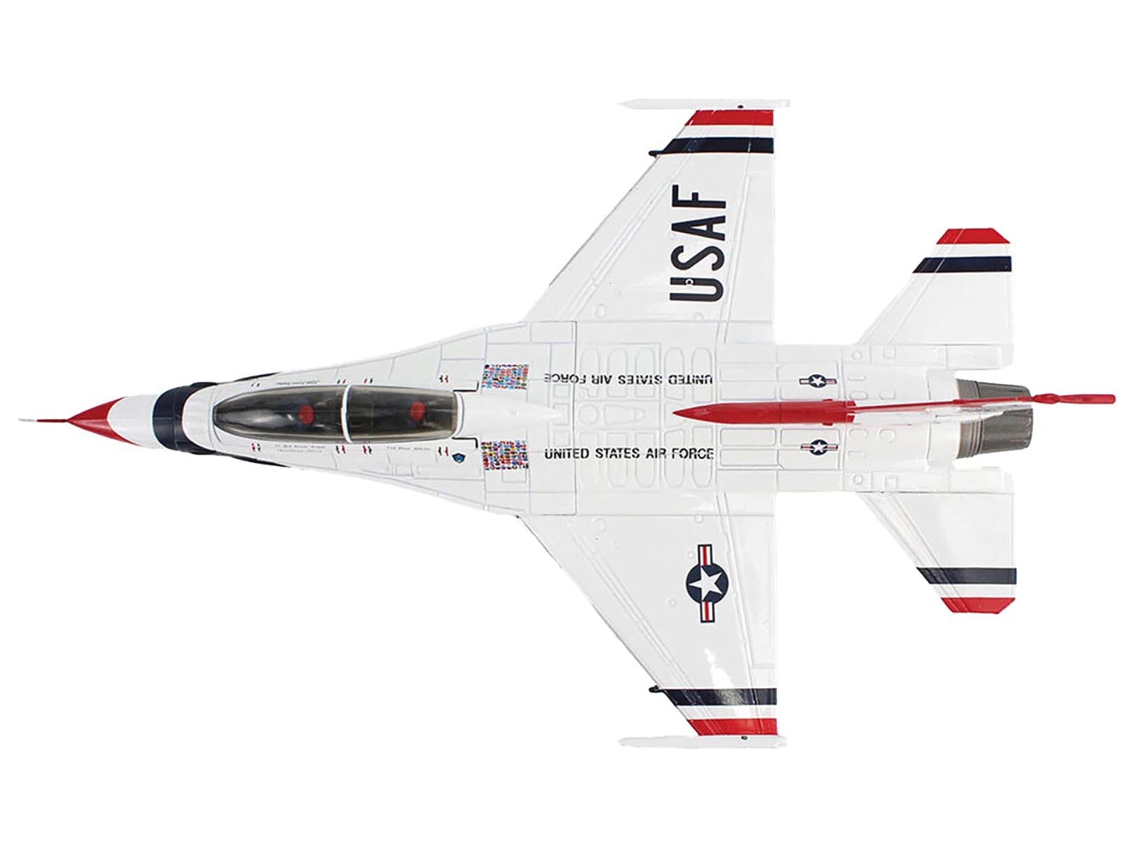 Lockheed F-16D Fighting Falcon Fighter Aircraft "No.7 Thunderbirds Nellis Air Force Base" (2017) United States Air Force "Air Power Series" 1/72 Diecast Model by Hobby Master - Image 2
