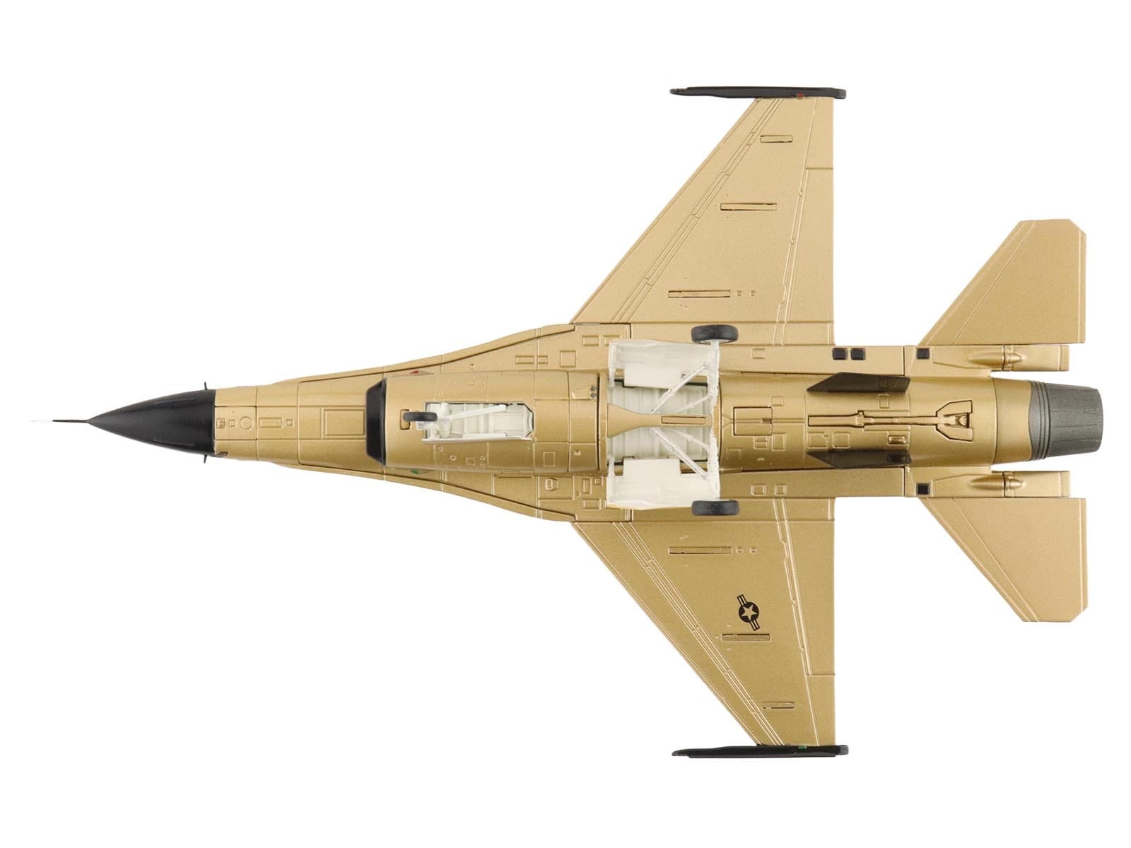 Lockheed F-16A Fighting Falcon Fighter Aircraft "85-1565 Golden Bat Viper 185 ARW Iowa ANG Squadron 50th Anniversary" (2022) United States Air Force "Air Power Series" 1/72 Diecast Model by Hobby Master - Image 4