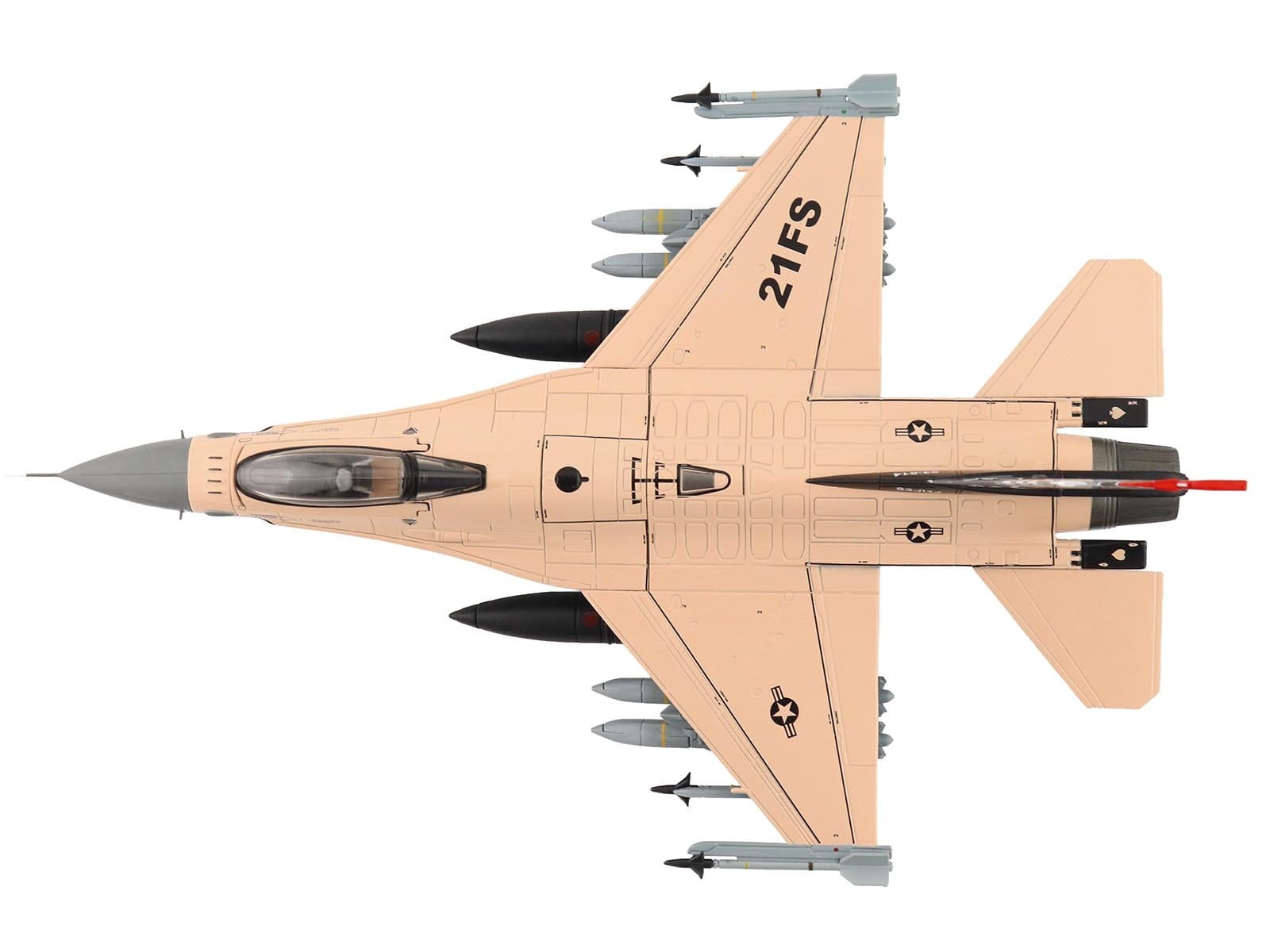 Lockheed F-16V Fighting Falcon Fighter Aircraft "93-0814 Play to Win 21st Sqn. Luke AFB" (2025) United States Air Force "Air Power Series" 1/72 Diecast Model by Hobby Master - Image 3