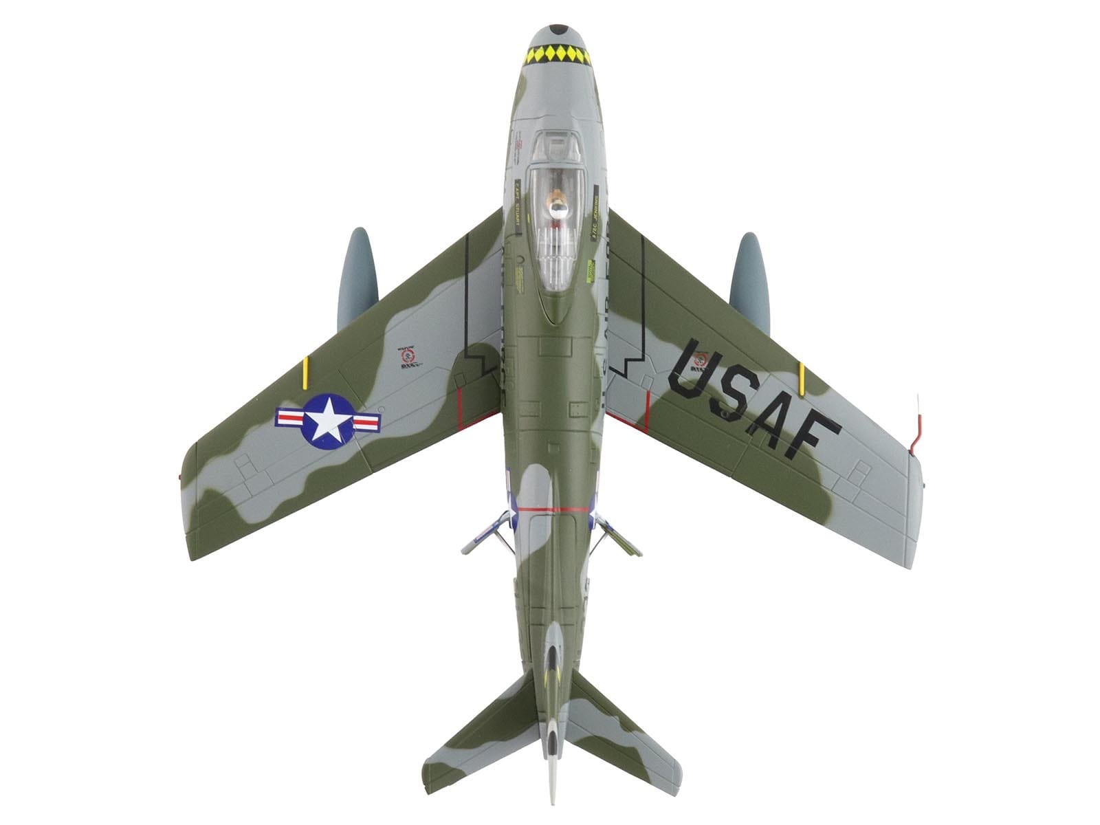 North American F-86F Sabre Fighter Aircraft "25333 461st Fighter Day Squadron West Germany" (1955) United States Air Forces in Europe "Air Power Series" 1/72 Diecast Model by Hobby Master - Image 4