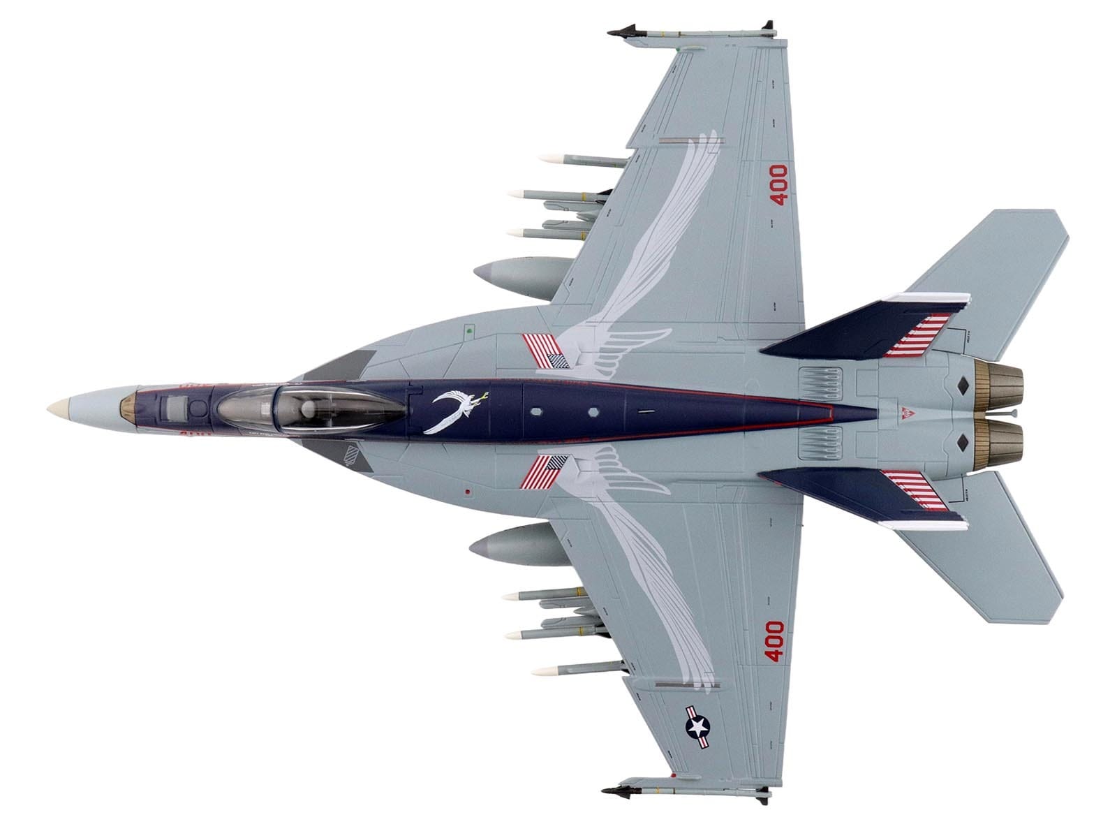 Boeing F/A-18E Super Hornet Fighter Aircraft "166817 VFA-136 Knighthawks USS Trumman" (2024) United States Navy "Air Power Series" 1/72 Diecast Model by Hobby Master - Image 4