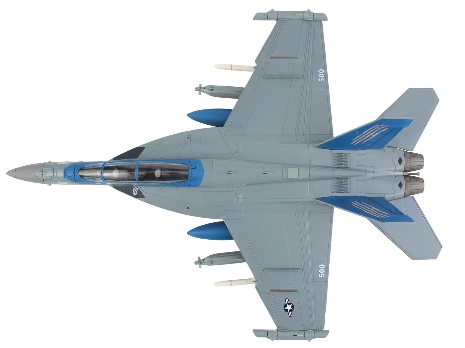 Boeing EA-18G Growler Aircraft "168256 VAQ-139 Cougars" (2025) United States Navy "Air Power Series" 1/72 Diecast Model by Hobby Master - Image 4
