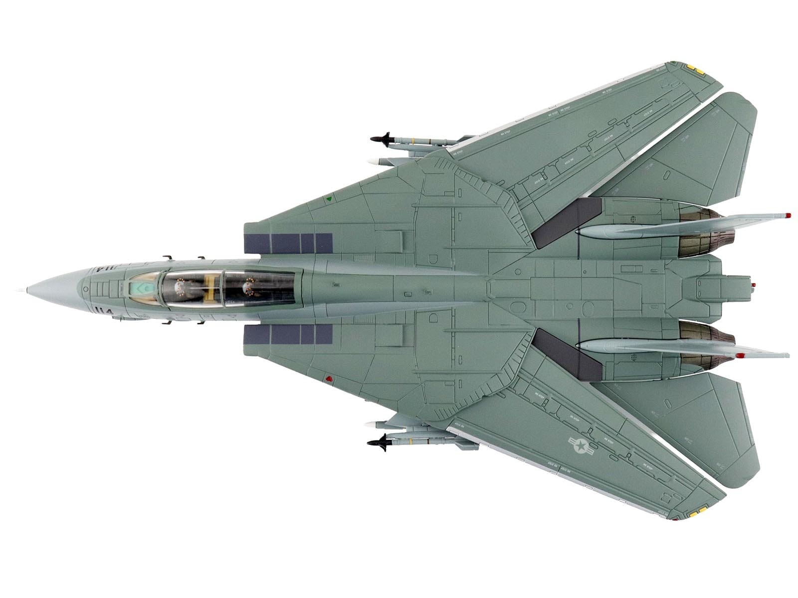 Grumman F-14A Tomcat Fighter Aircraft "VF-1 (with Optional Decals)" United States Navy "Air Power Series" 1/72 Diecast Model by Hobby Master - Image 3