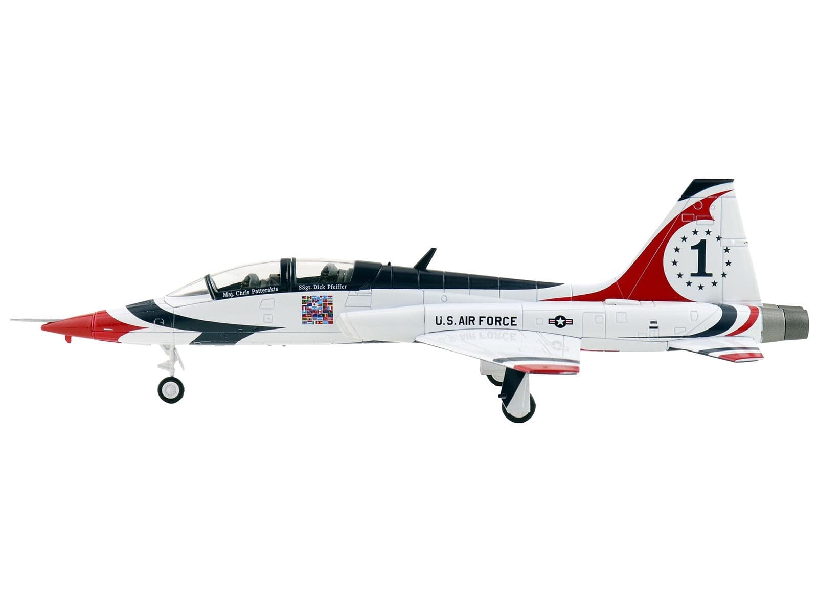 Northrop T-38 NASA Aircraft "#1 Thunderbirds" (1970s) United States Air Force "Air Power Series" 1/72 Diecast Model by Hobby Master - Image 2