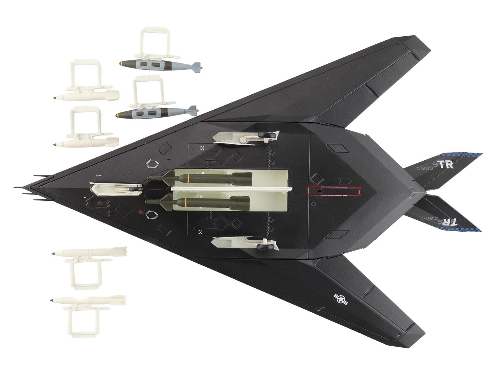 Lockheed YF-117 Nighthawk Stealth Aircraft "79-10782 410th FTS Edwards AFB" (2005) United States Air Force "Air Power Series" 1/72 Diecast Model by Hobby Master - Image 5