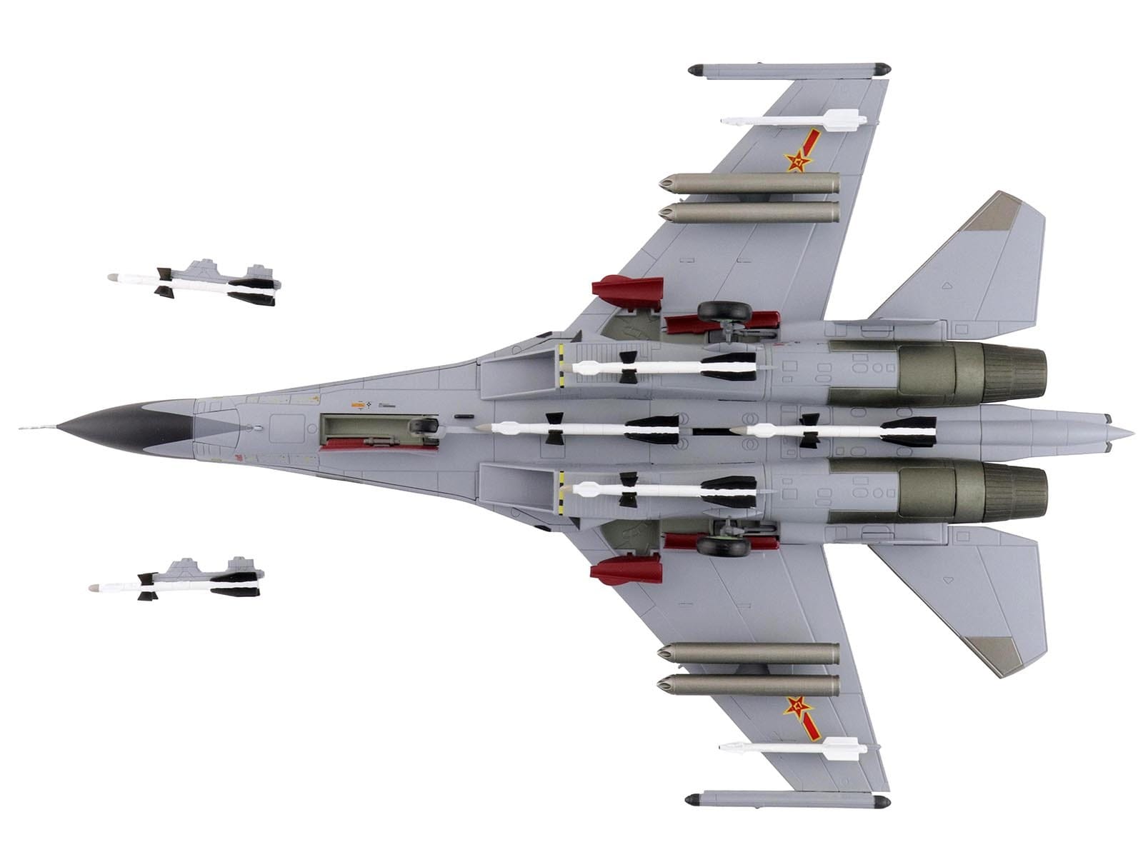 Shenyang J-11A Fighter Aircraft "40547 Golden Helmet" (2014) People's Liberation Army Air Force with 1/8 Scale Golden Helmet "Air Power Series" 1/72 Diecast Model by Hobby Master - Image 4
