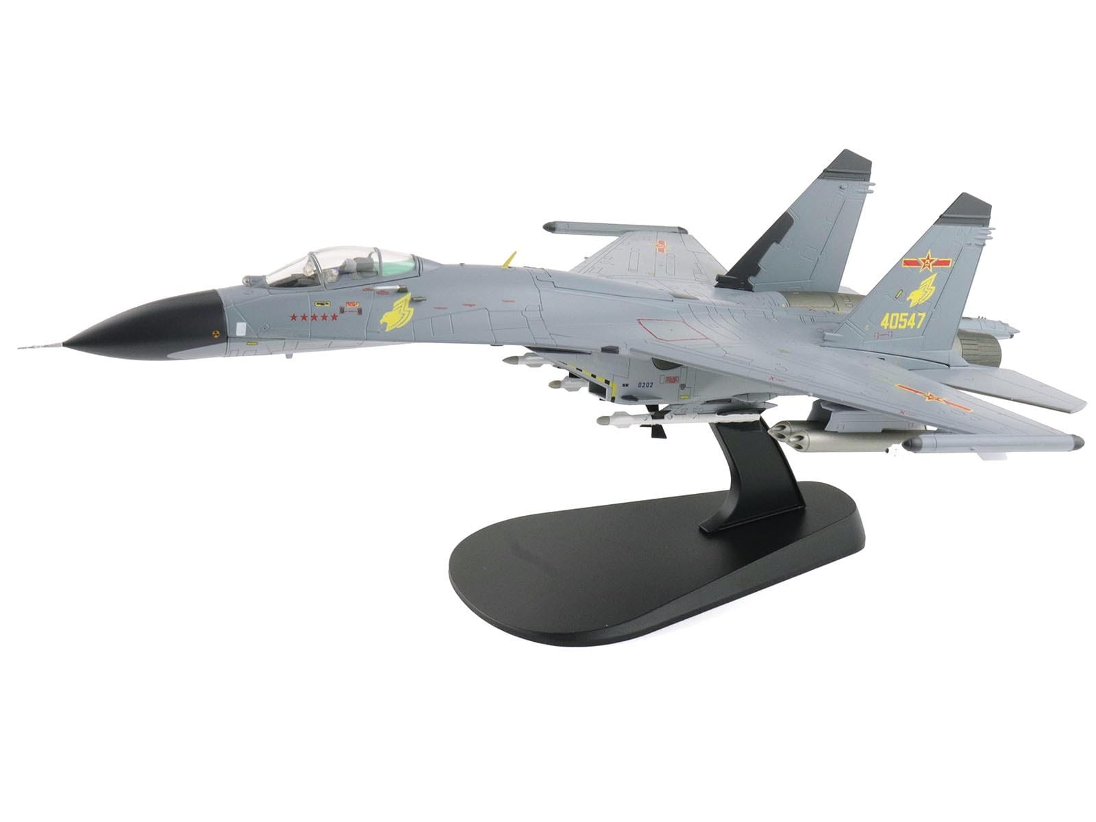 Shenyang J-11A Fighter Aircraft "40547 Golden Helmet" (2014) People's Liberation Army Air Force with 1/8 Scale Golden Helmet "Air Power Series" 1/72 Diecast Model by Hobby Master - Image 5