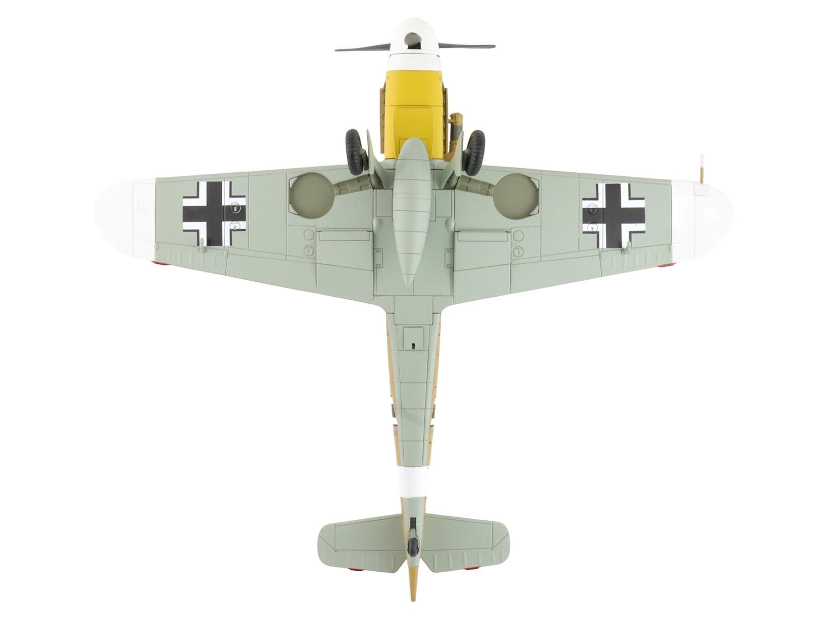 Messerschmitt Bf 109F-4 Fighter Aircraft "Marseille Yellow 14 3./JG27 Egypt" (1942) German Luftwaffe "Air Power Series" 1/48 Diecast Model by Hobby Master - Image 5