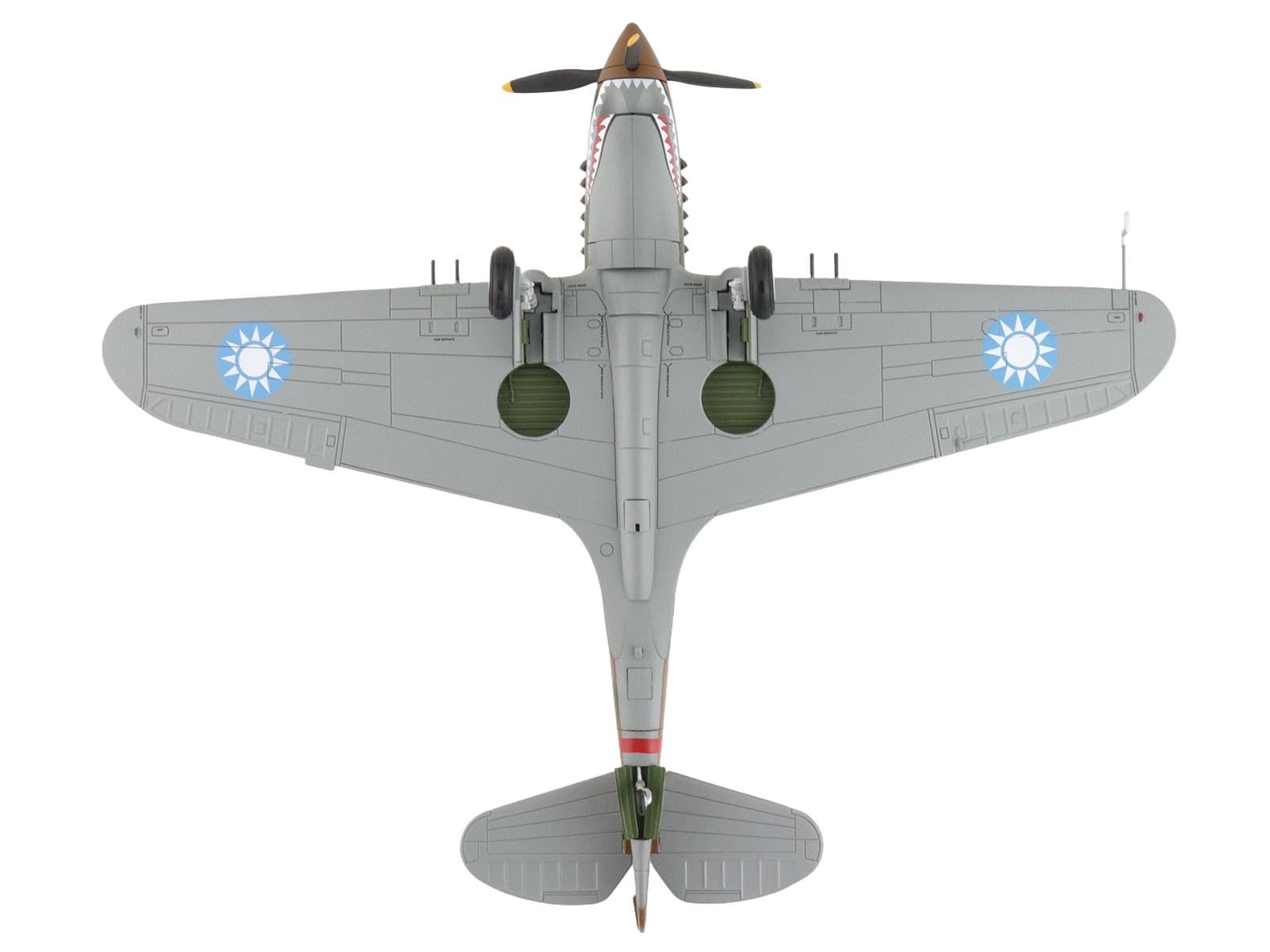 Curtiss P-40B Hawk 81-A2 Fighter-Bomber Aircraft "No.77 Robert Smith 3rd Pursuit Squadron" (1941) American Volunteer Group in China "Air Power Series" 1/48 Diecast Model by Hobby Master - Image 5