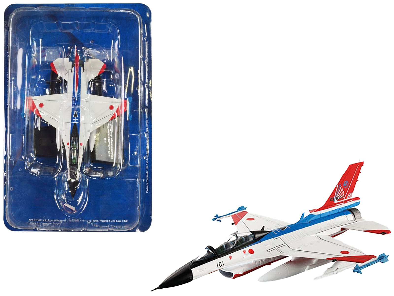 Mitsubishi F-2B Fighter Aircraft "Air Development and Test Wing 60th Anniversary" (2015) Japan Air Self-Defense Force 1/100 Diecast Model by Hachette Collections - Image 2