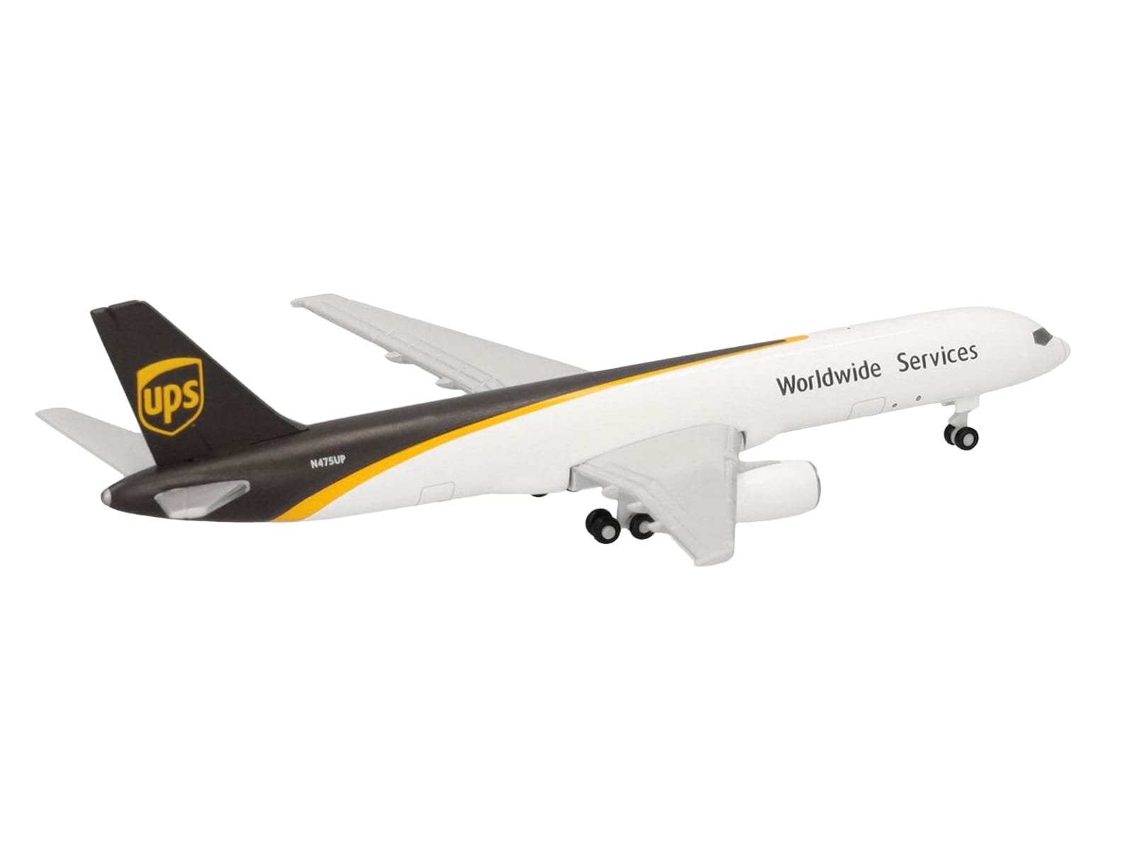 Boeing 757-200F Commercial Aircraft "UPS Worldwide Service" (N475UP) White with Brown Tail 1/500 Diecast Model Airplane by Herpa - Image 4