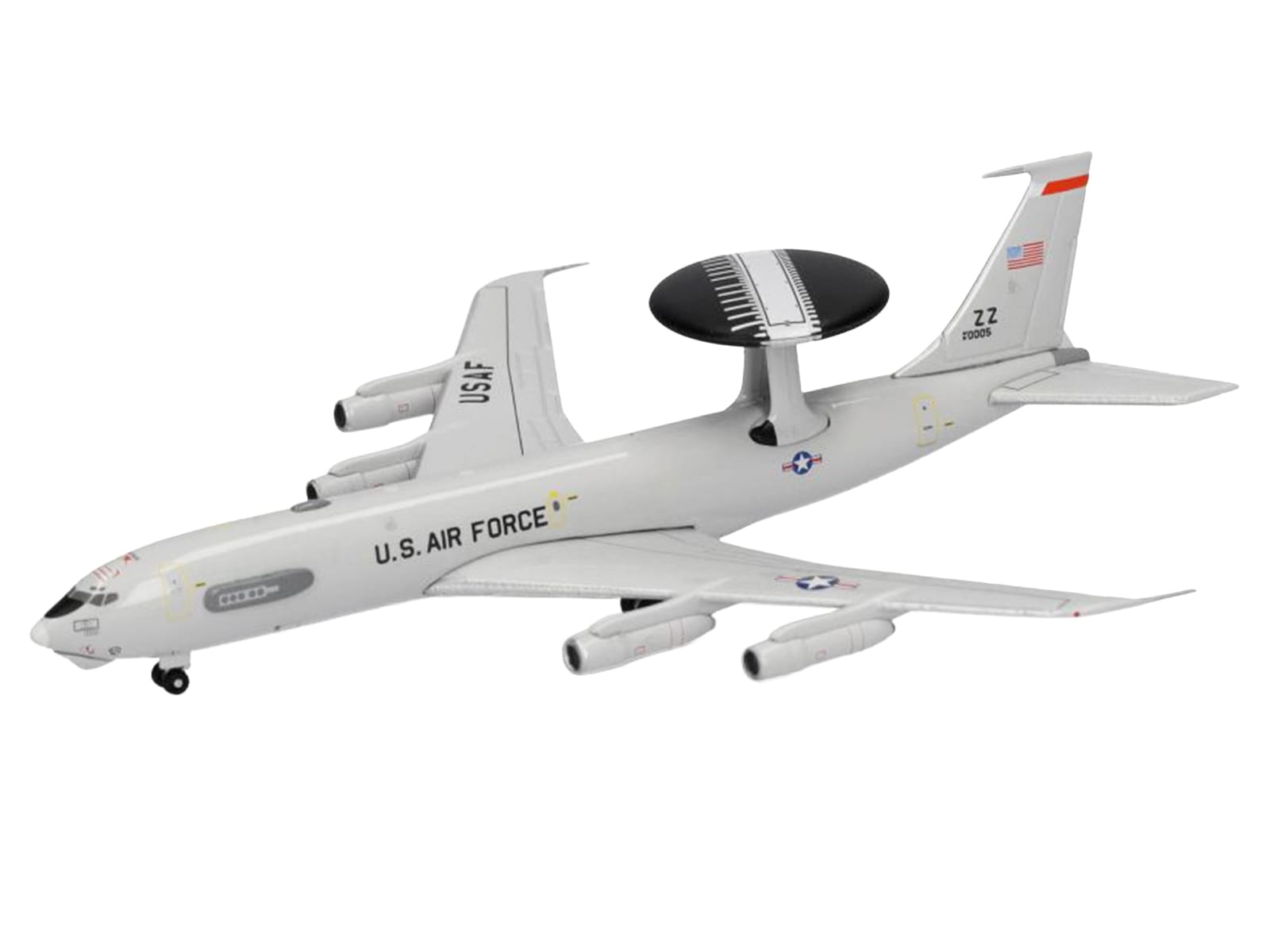 Boeing E-3 Sentry Aircraft "961st Airborne Air Control Squadron Kadena Air Base" (81-0005) United States Air Force 1/500 Diecast Model Airplane by Herpa - Image 2