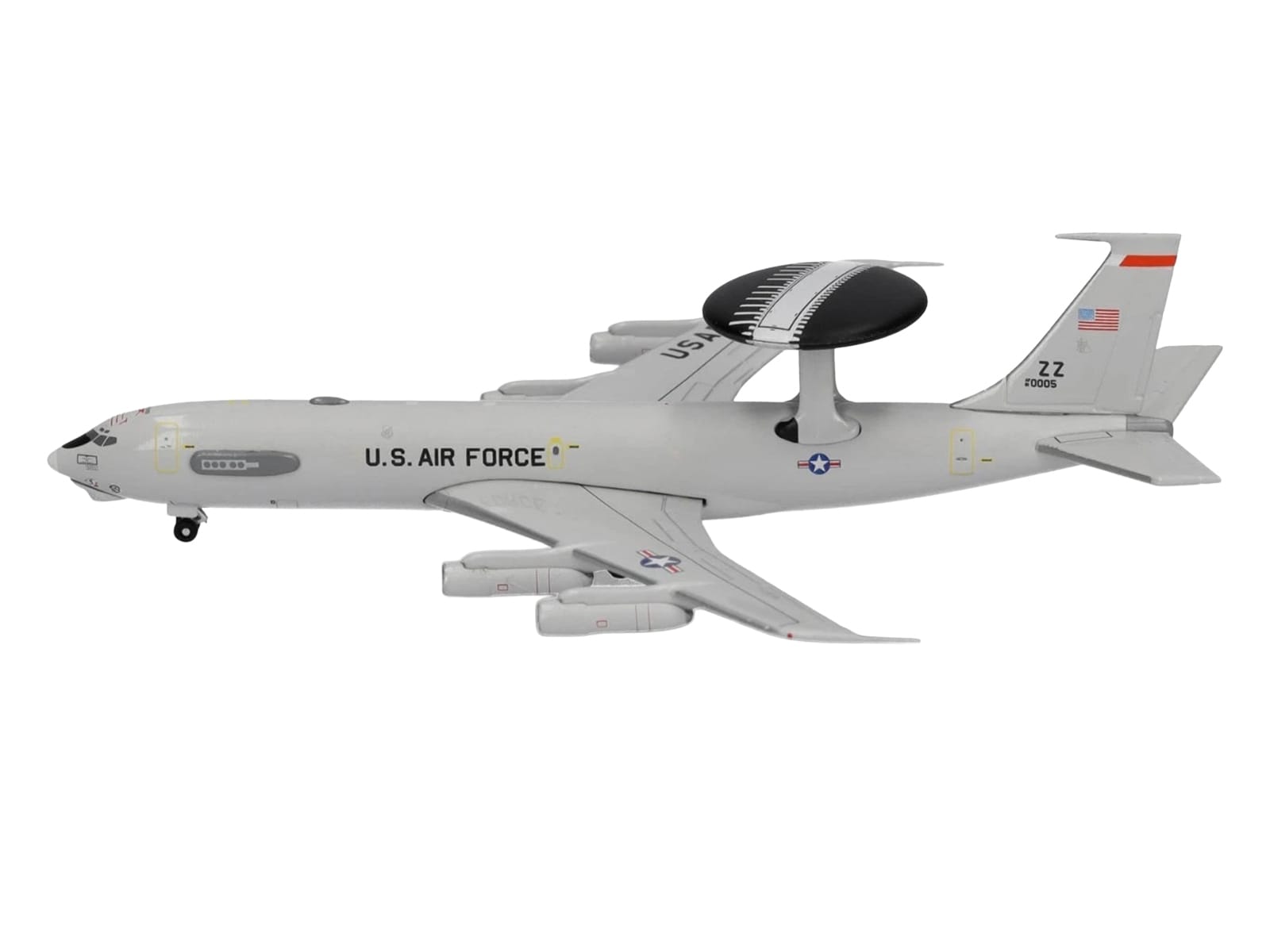 Boeing E-3 Sentry Aircraft "961st Airborne Air Control Squadron Kadena Air Base" (81-0005) United States Air Force 1/500 Diecast Model Airplane by Herpa - Image 3