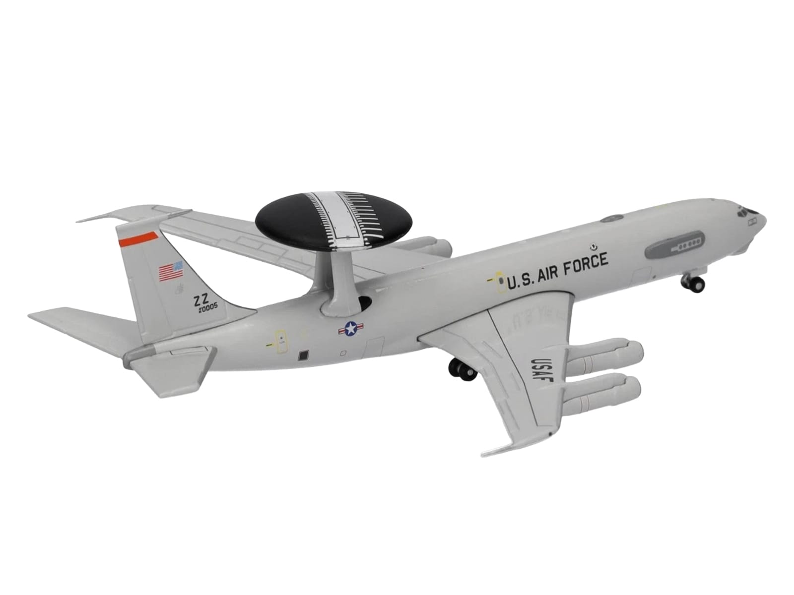 Boeing E-3 Sentry Aircraft "961st Airborne Air Control Squadron Kadena Air Base" (81-0005) United States Air Force 1/500 Diecast Model Airplane by Herpa - Image 5