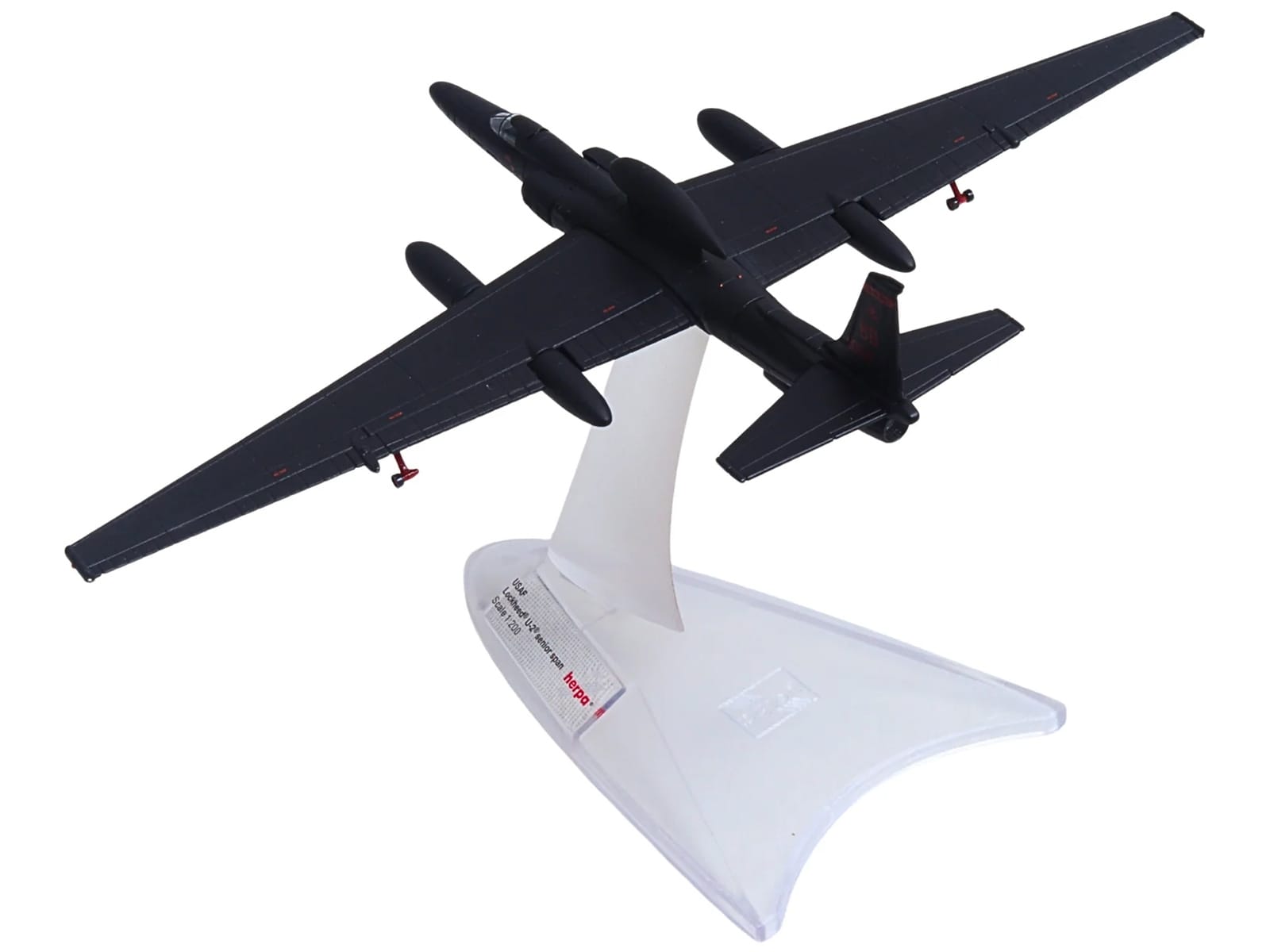 Lockheed U-2S Dragon Lady Aircraft "Senior Span 99th Reconnaissance Squadron 9th Reconnaissance Wing" (80-1084) United States Air Force 1/200 Diecast Model by Herpa - Image 3