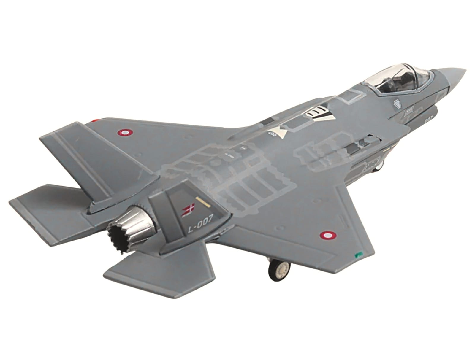 Lockheed Martin F-35A Lightning II Aircraft "Eskadrille 727 Skrydstrup Air Base" (L-007) Royal Danish Air Force 1/200 Diecast Model by Herpa - Image 3
