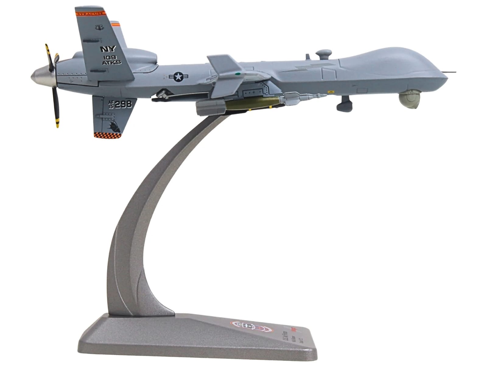 General Atomics MQ-9A Reaper Block 5 UAV "New York Air National Guard 108th Attack Squadron Hancock Field Air National Guard Base" United States Air Force "Military" Series 1/72 Diecast Model by Herpa - Image 2