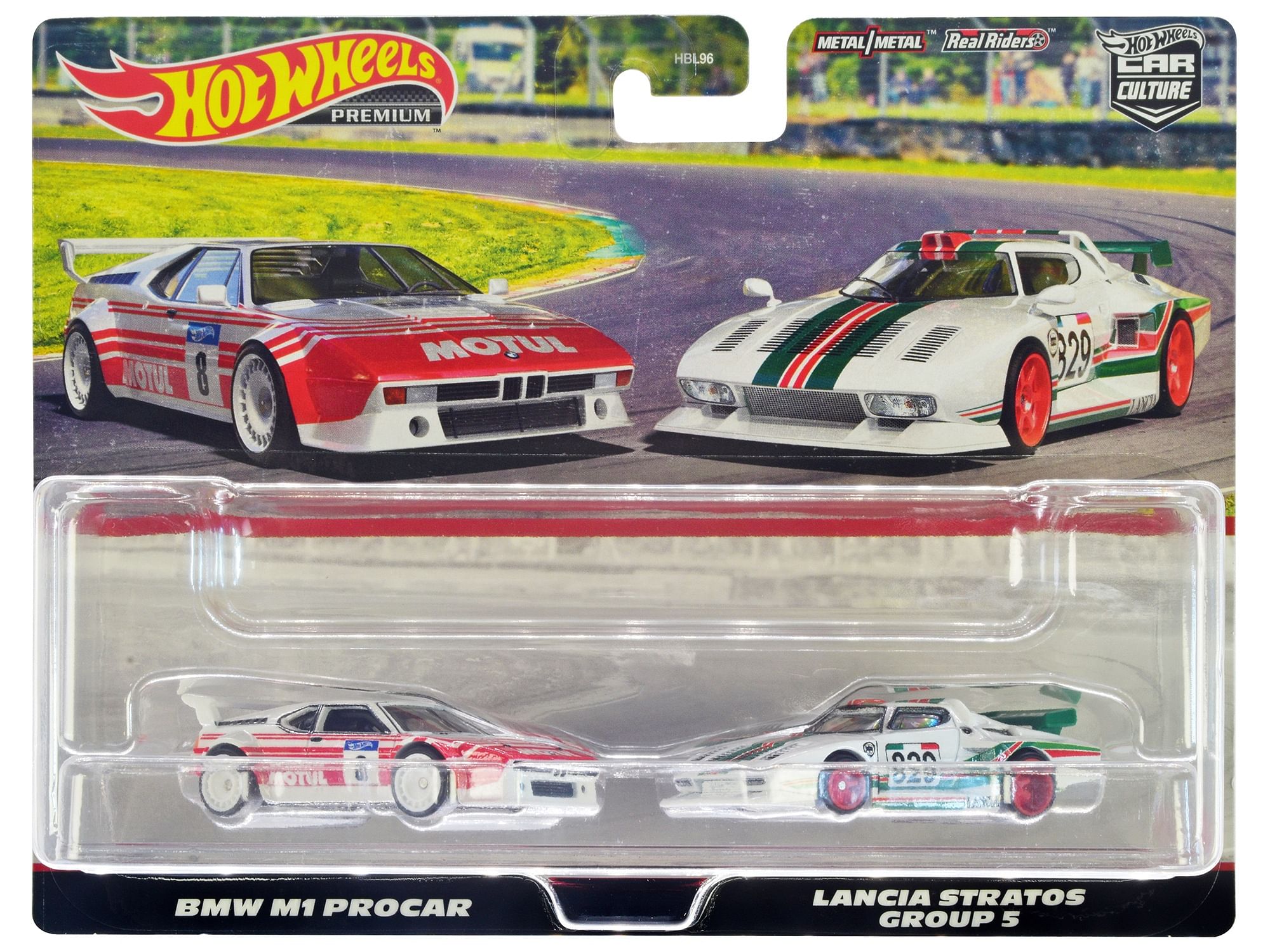 BMW M1 Procar #8 White with Red Stripes and Lancia Stratos Group 5 #829 White with Stripes “Car Culture” Set of 2 Cars Diecast Model Cars by Hot Wheels