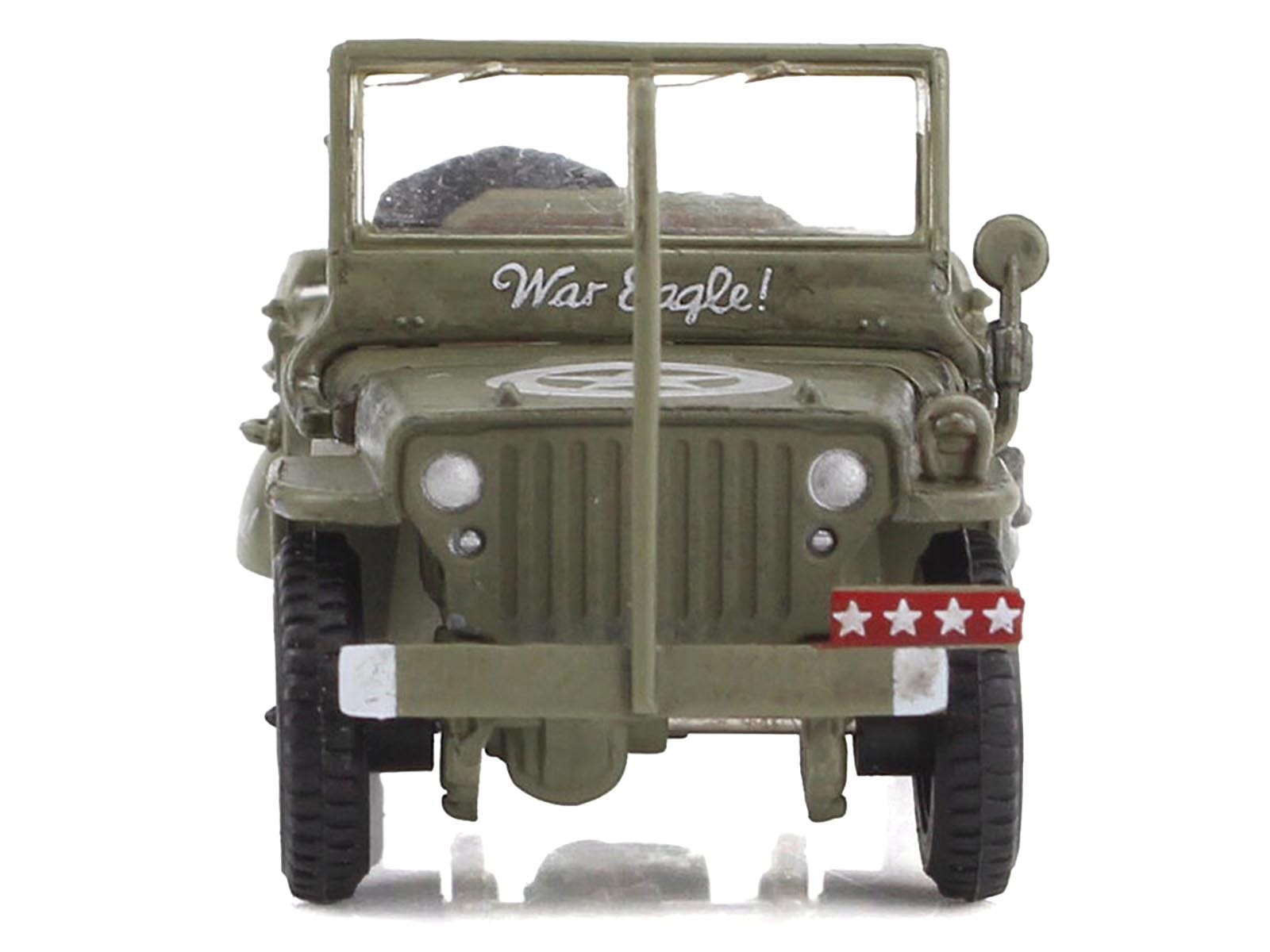 U.S. 1/4 ton Military Vehicle Olive Drab "Gen. George Patton US 3rd Army War Eagle" (1945) United States Army "Ground Power Series" 1/72 Diecast Model by Hobby Master - Image 4