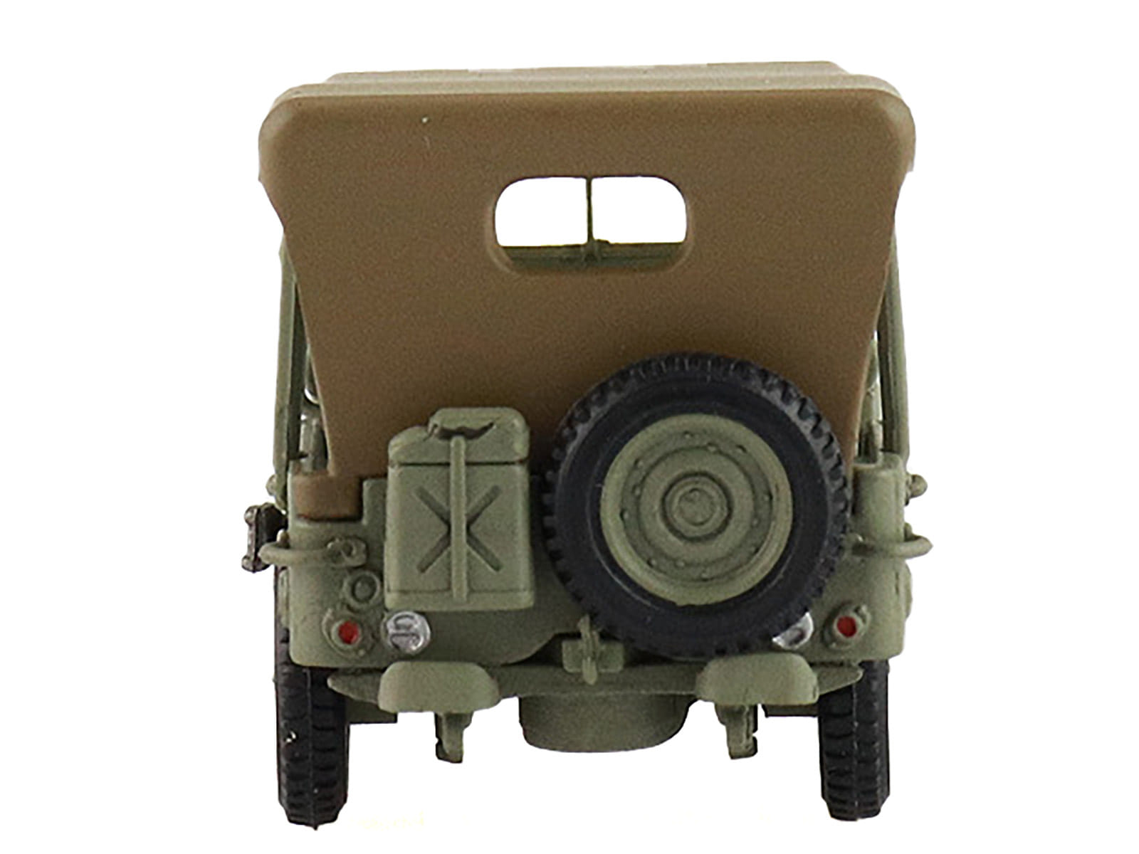 U.S. 1/4 ton Military Vehicle Olive Drab "Gen. Douglas MacArthur Leyte WWII" (1945) United States Army "Ground Power Series" 1/72 Diecast Model by Hobby Master - Image 3