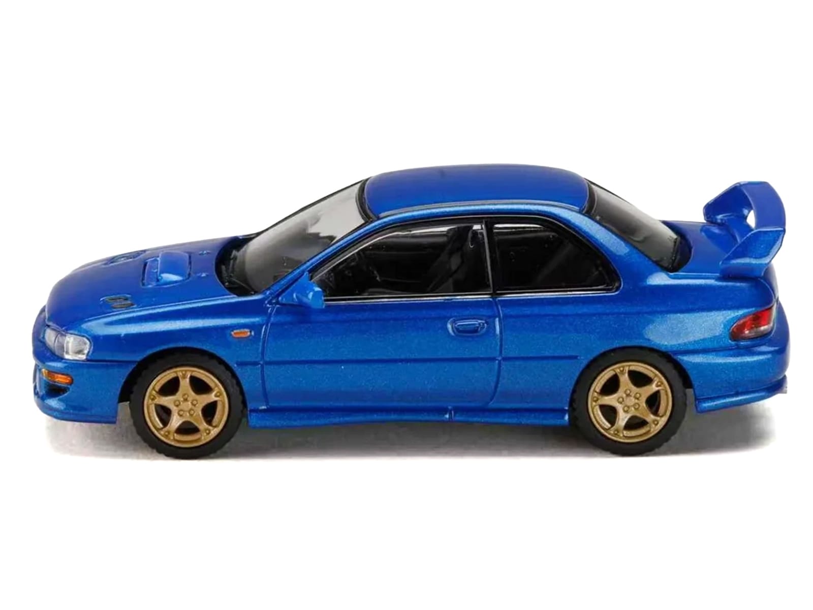 Subaru Impreza WRX Type R Sti Version V RHD (Right Hand Drive) Sonic Blue Mica "JDM64" Series 1/64 Diecast Model Car by Hobby Japan - Image 2