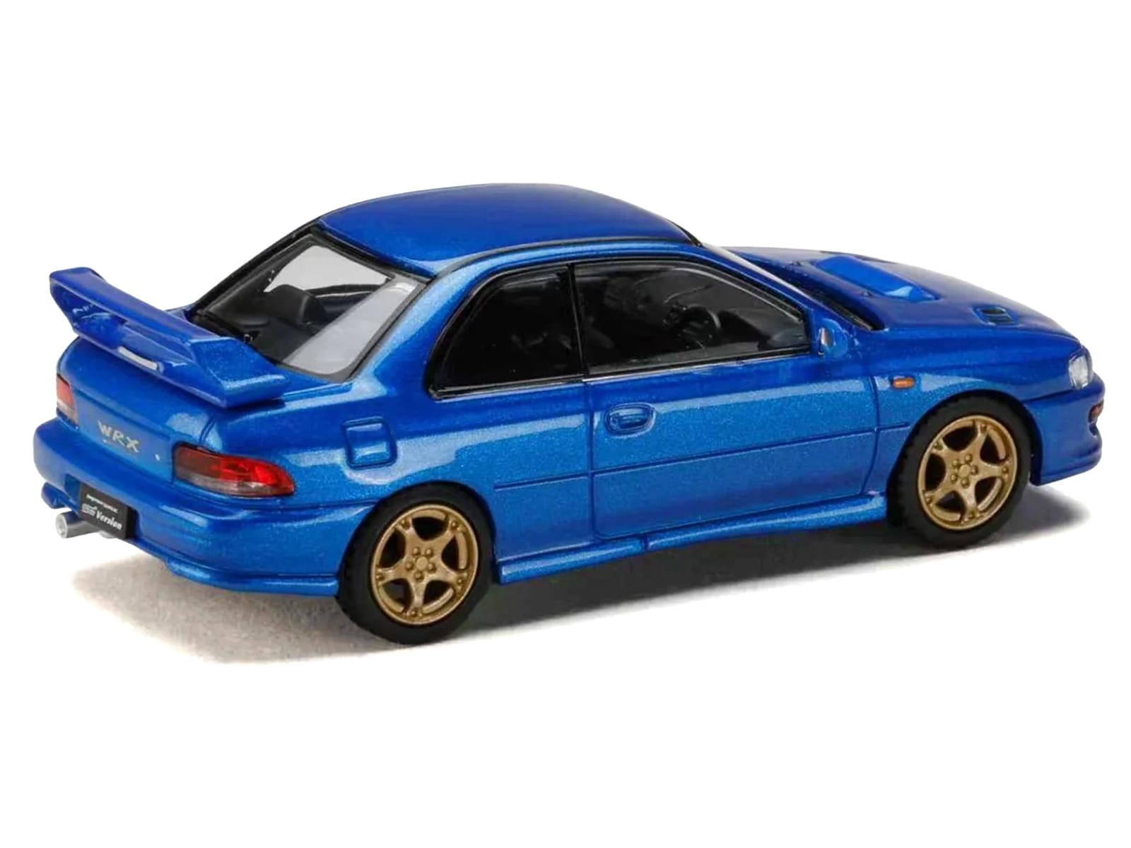 Subaru Impreza WRX Type R Sti Version V RHD (Right Hand Drive) Sonic Blue Mica "JDM64" Series 1/64 Diecast Model Car by Hobby Japan - Image 3