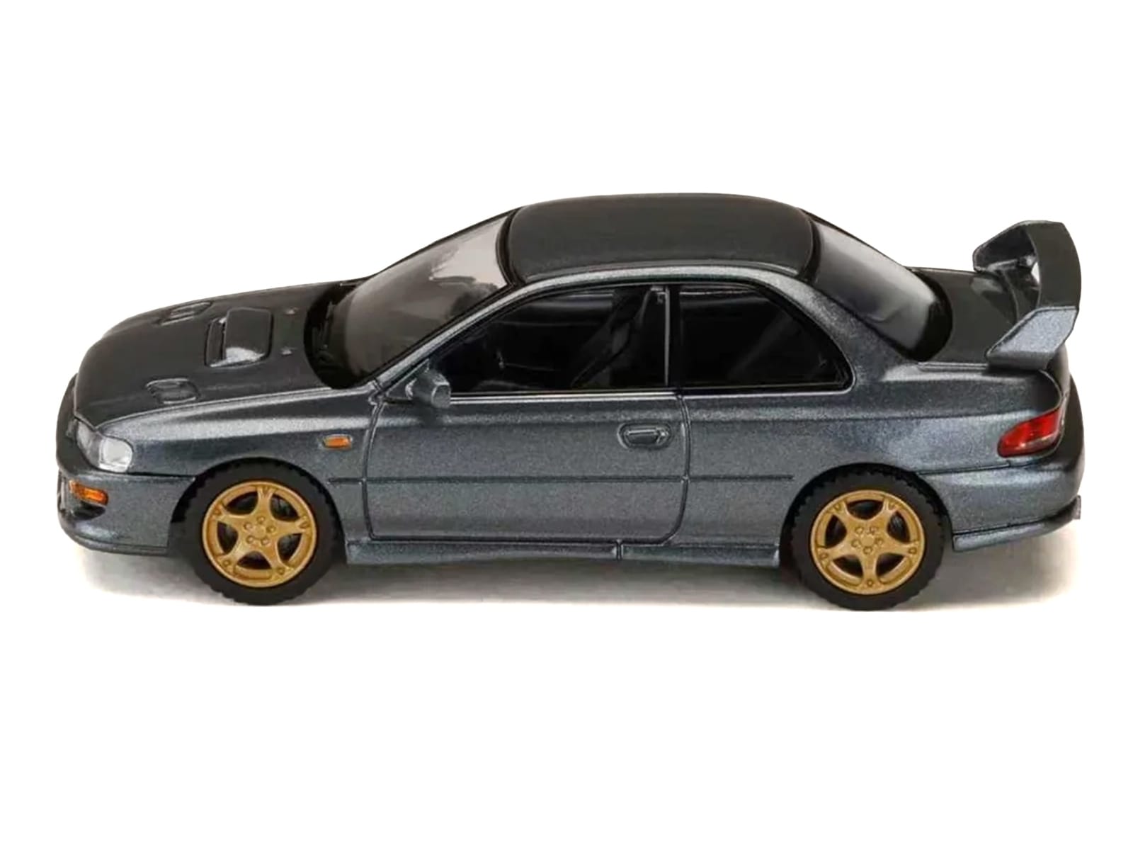 Subaru Impreza WRX Type R Sti Version V RHD (Right Hand Drive) Cool Gray Metallic "JDM64" Series 1/64 Diecast Model Car by Hobby Japan - Image 2