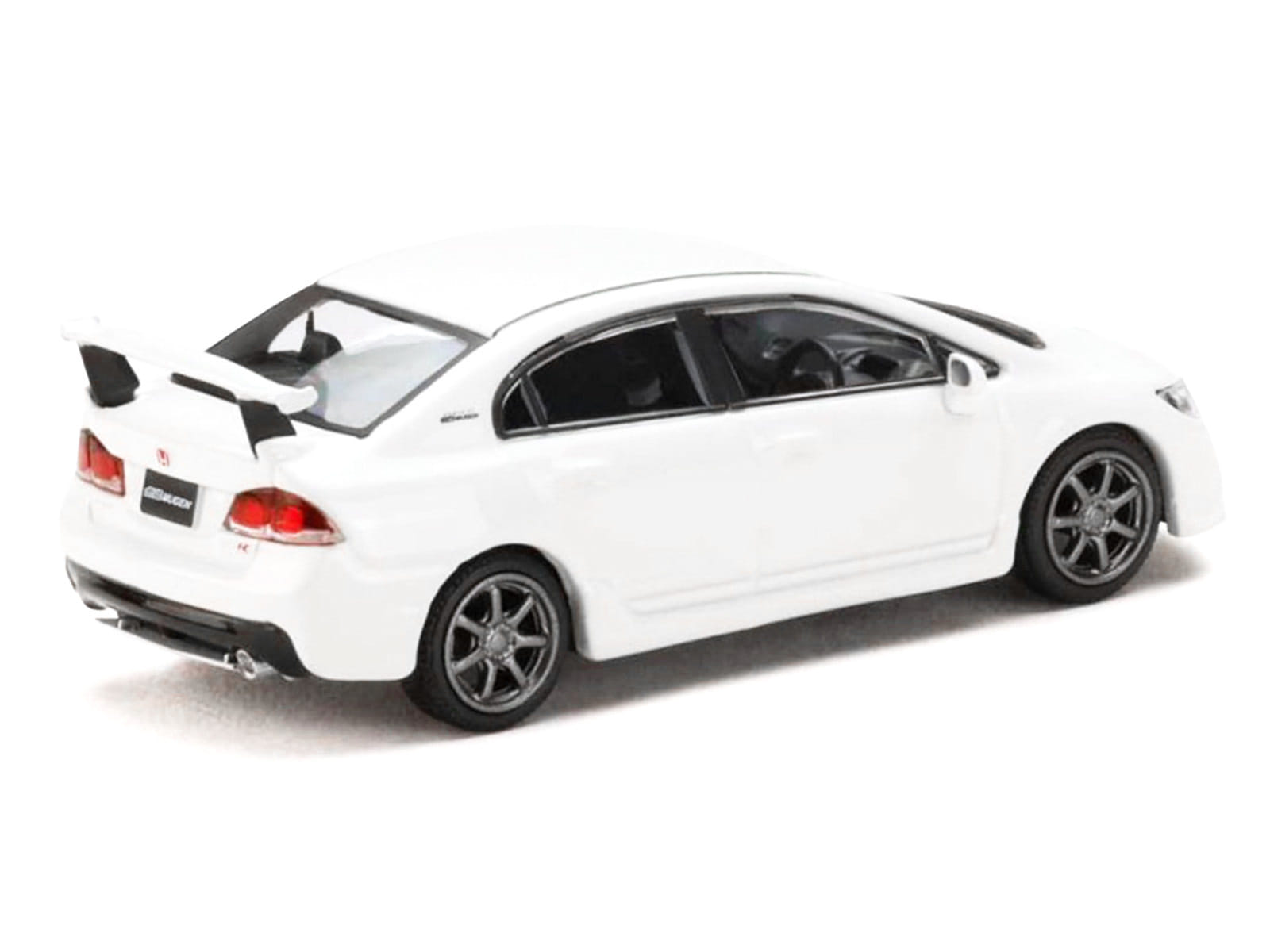 Honda Mugen Civic Type R (FD2) RHD (Right Hand Drive) Championship White "JDM64" Series 1/64 Diecast Model Car by Hobby Japan - Image 3