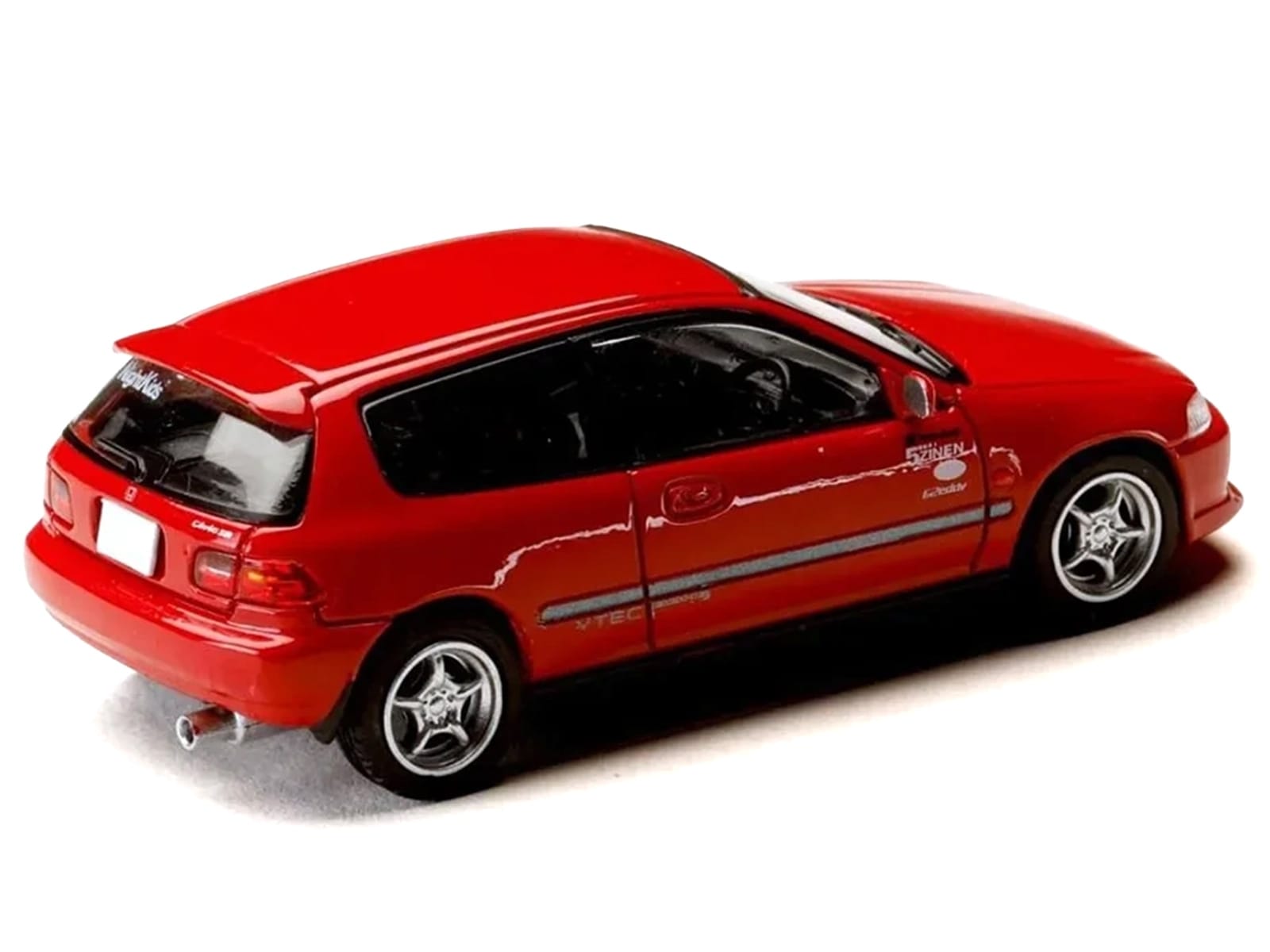 Honda Civic (EG6) RHD (Right Hand Drive) "Myogi Night Kids" Red "Initial D" (1995-2013) Manga "Diorama Set Series" 1/64 Diecast Model car by Hobby Japan - Image 3