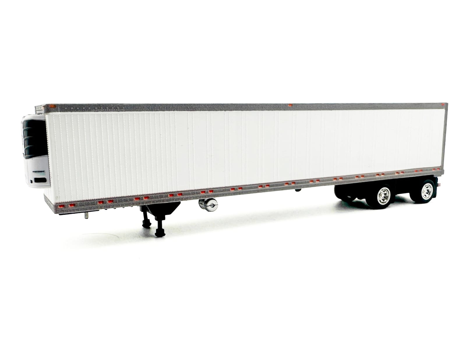 53' Spread Axle Refrigerated Trailer White 1/87 (HO) Plastic Model Car by HO Logistics - Image 2