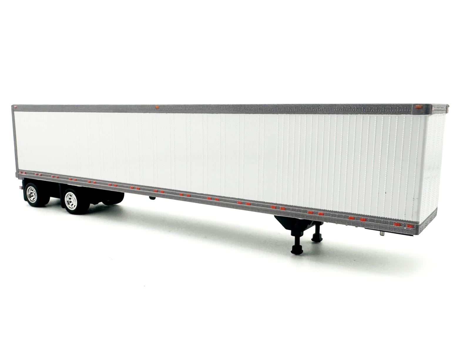 53' Spread Axle Dry Van Trailer White 1/87 (HO) Plastic Model Car by HO Logistics - Image 2