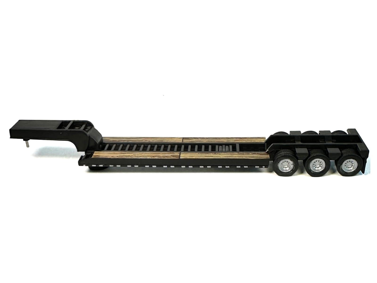 Peterbilt 389 Truck Tractor with Sleeper Cab Lime Green and Low Boy Flatbed Trailer Black Combo Set 1/87 (HO) Plastic Model Car by HO Logistics - Image 4